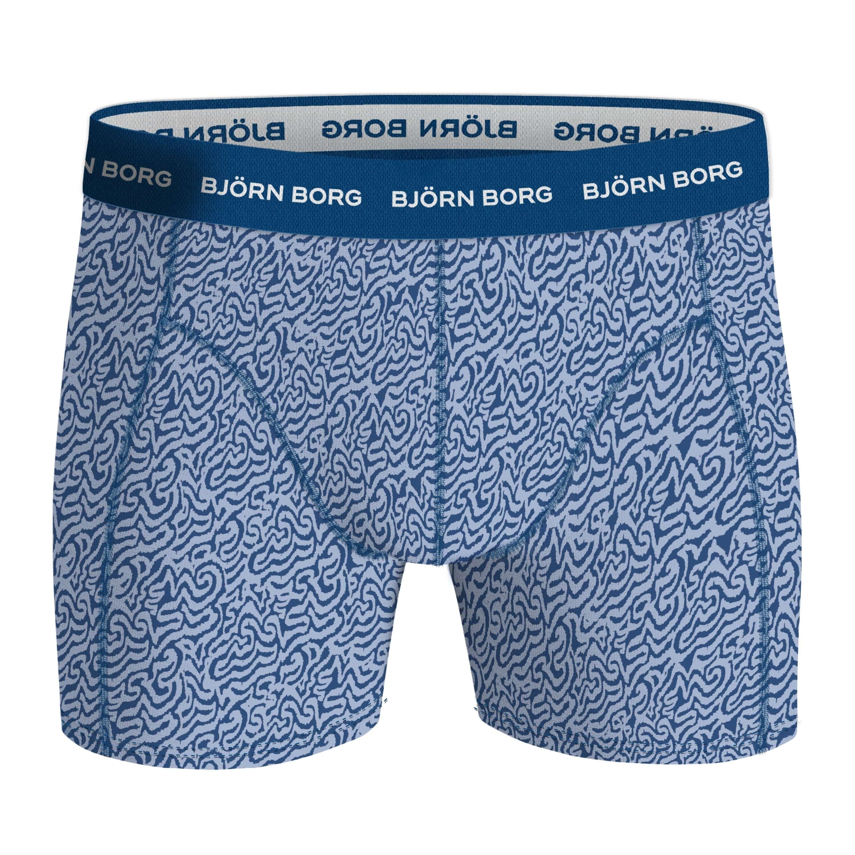 Bjorn Borg Cotton Stretch Boxer Trunks 5 pack - Blue, Green, Print
