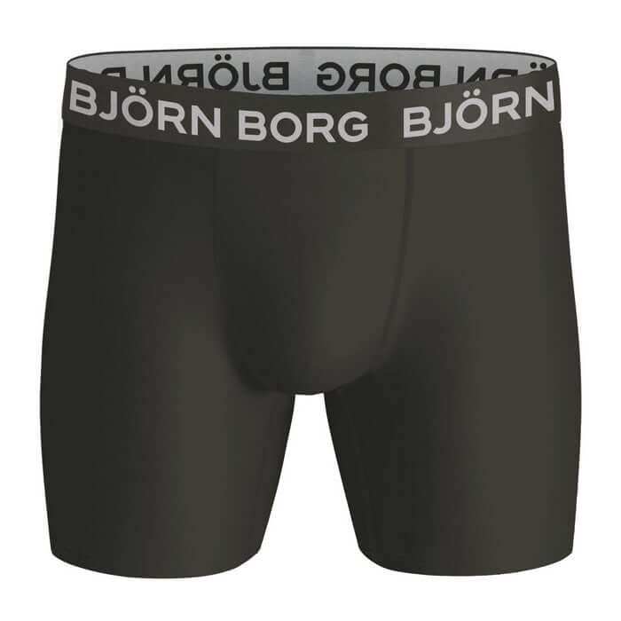 Björn Borg 3 Pack Performance Boxer - Olive / Black / Green Print