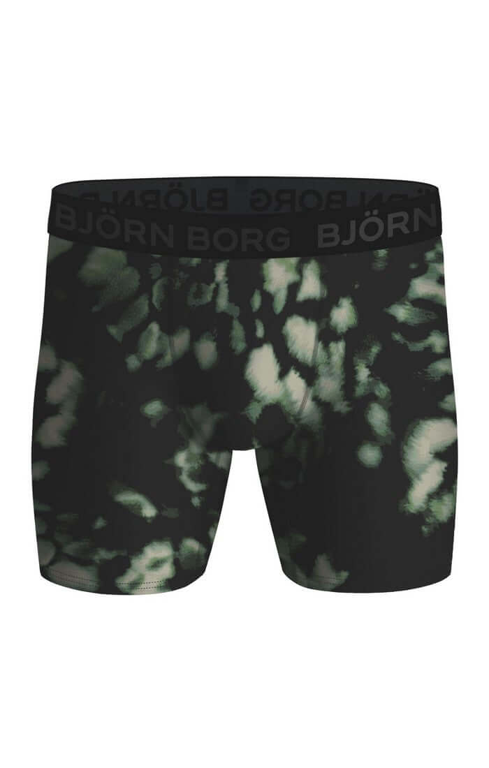 Björn Borg 3 Pack Performance Boxer - Olive / Black / Green Print