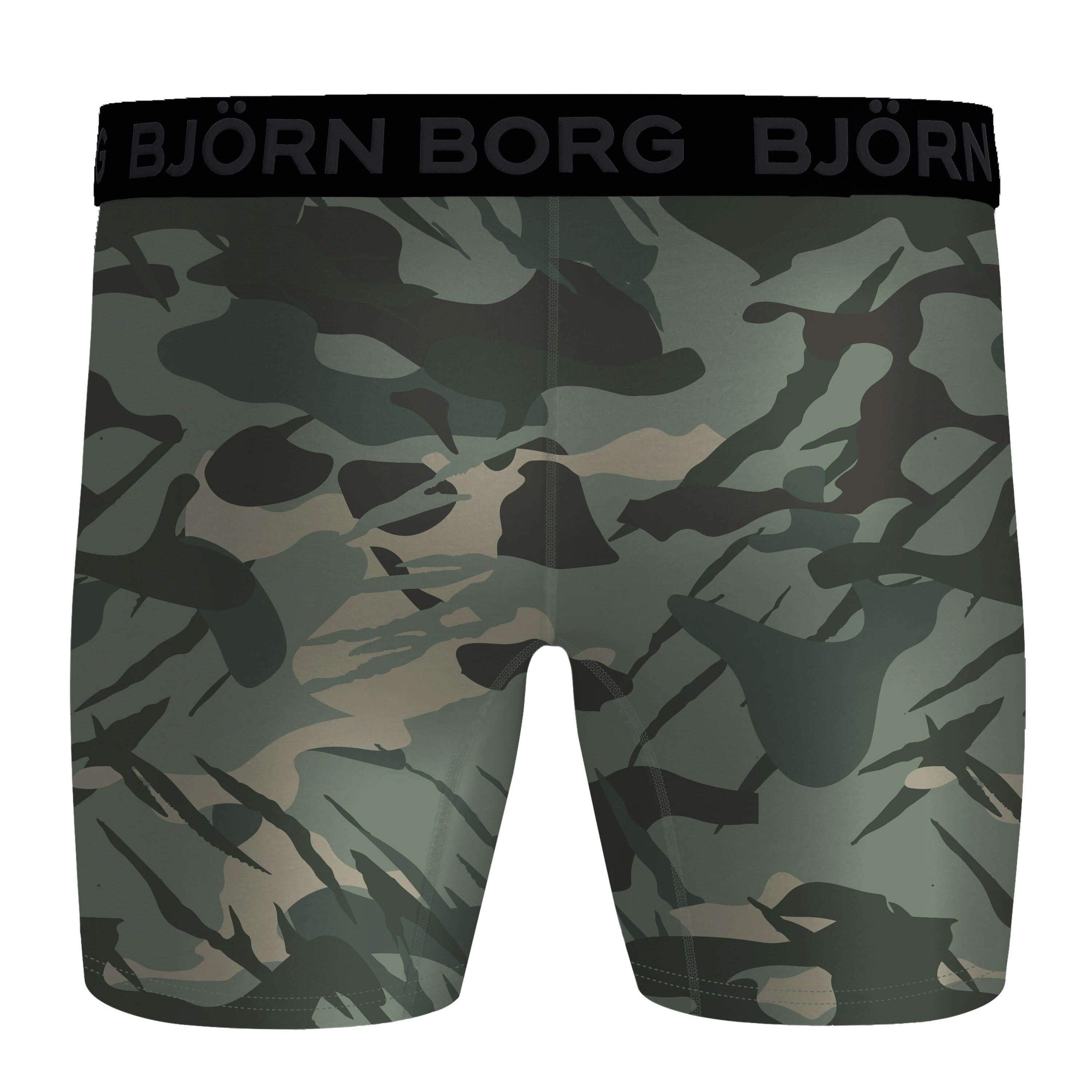 Björn Borg Performance Boxer 2 Pack - Green Camo, Black