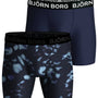 Björn Borg Performance Boxer 2 Pack - Blue, Print