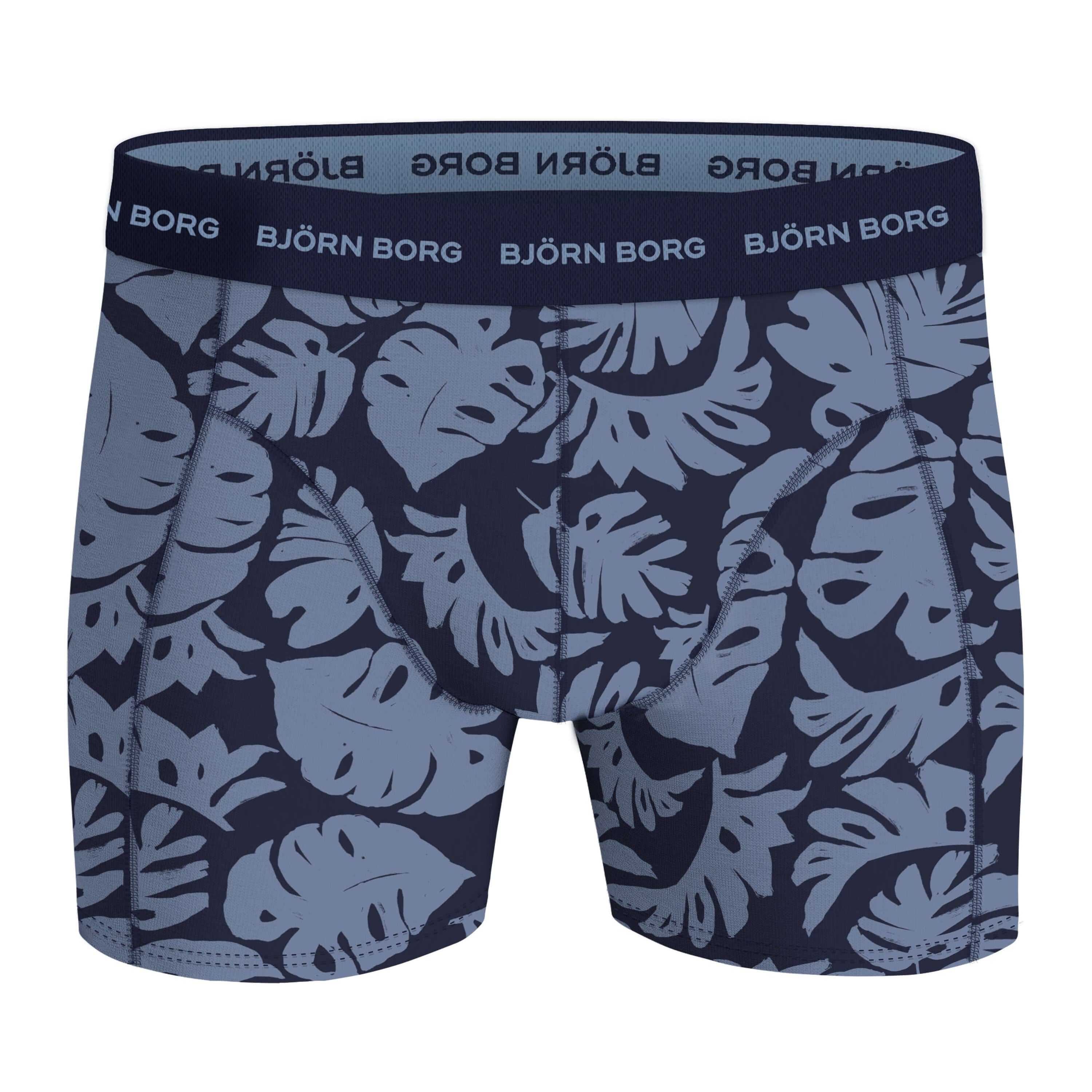 Björn Borg Cotton Stretch Boxer 7 Pack - Black/Blue/Navy/Blue Print