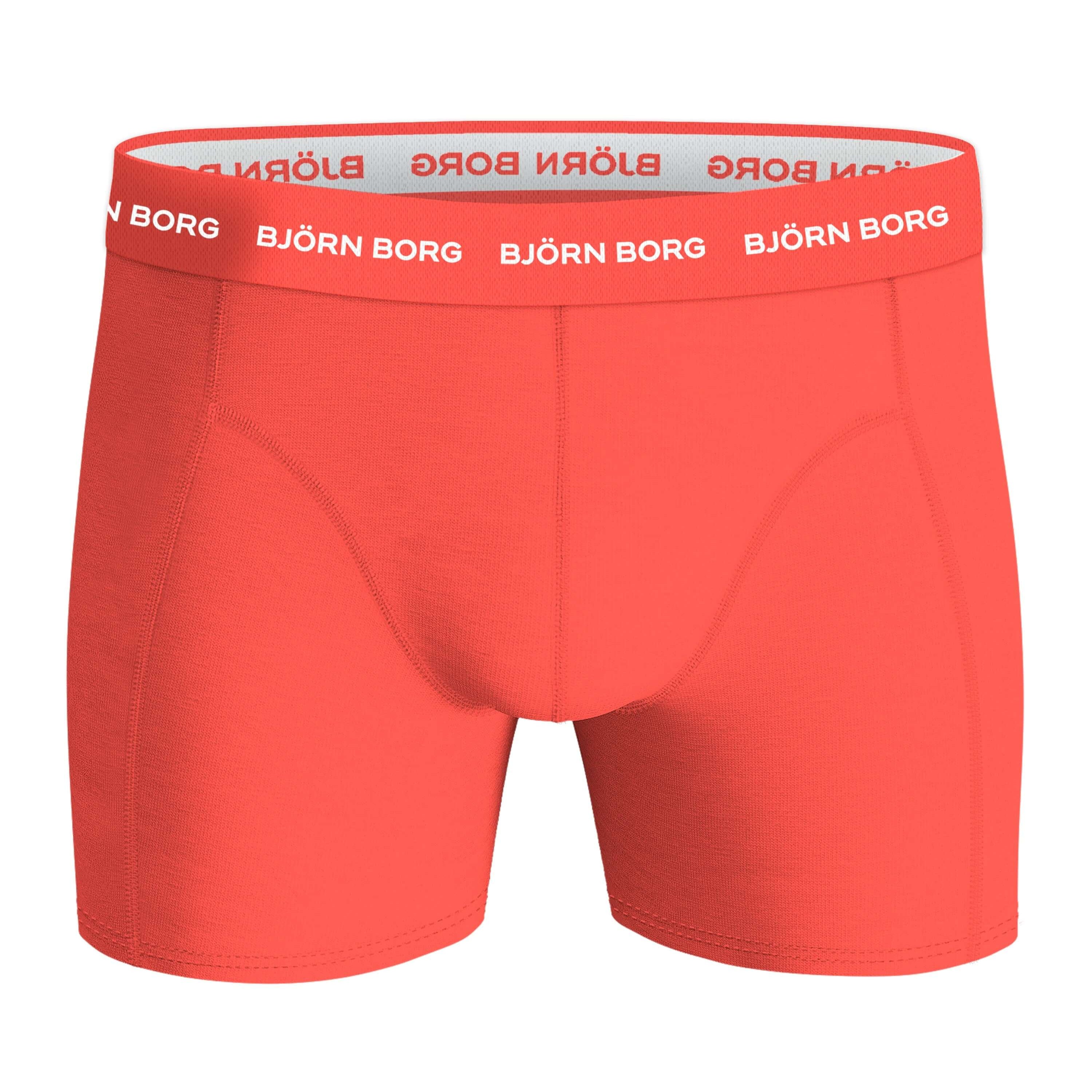 Björn Borg 3 Pack Cotton Stretch Boxers - Red Print, Black