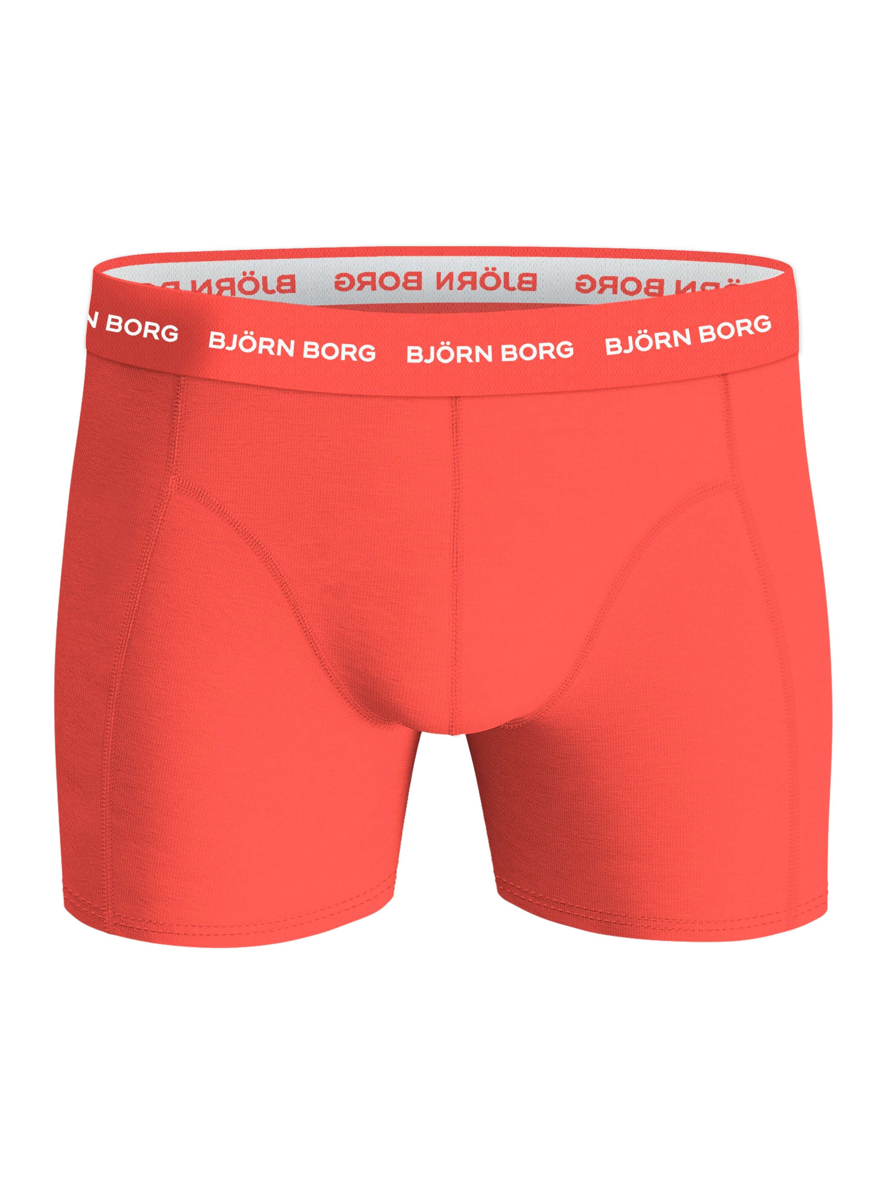 Björn Borg 3 Pack Cotton Stretch Boxers - Red Print, Black
