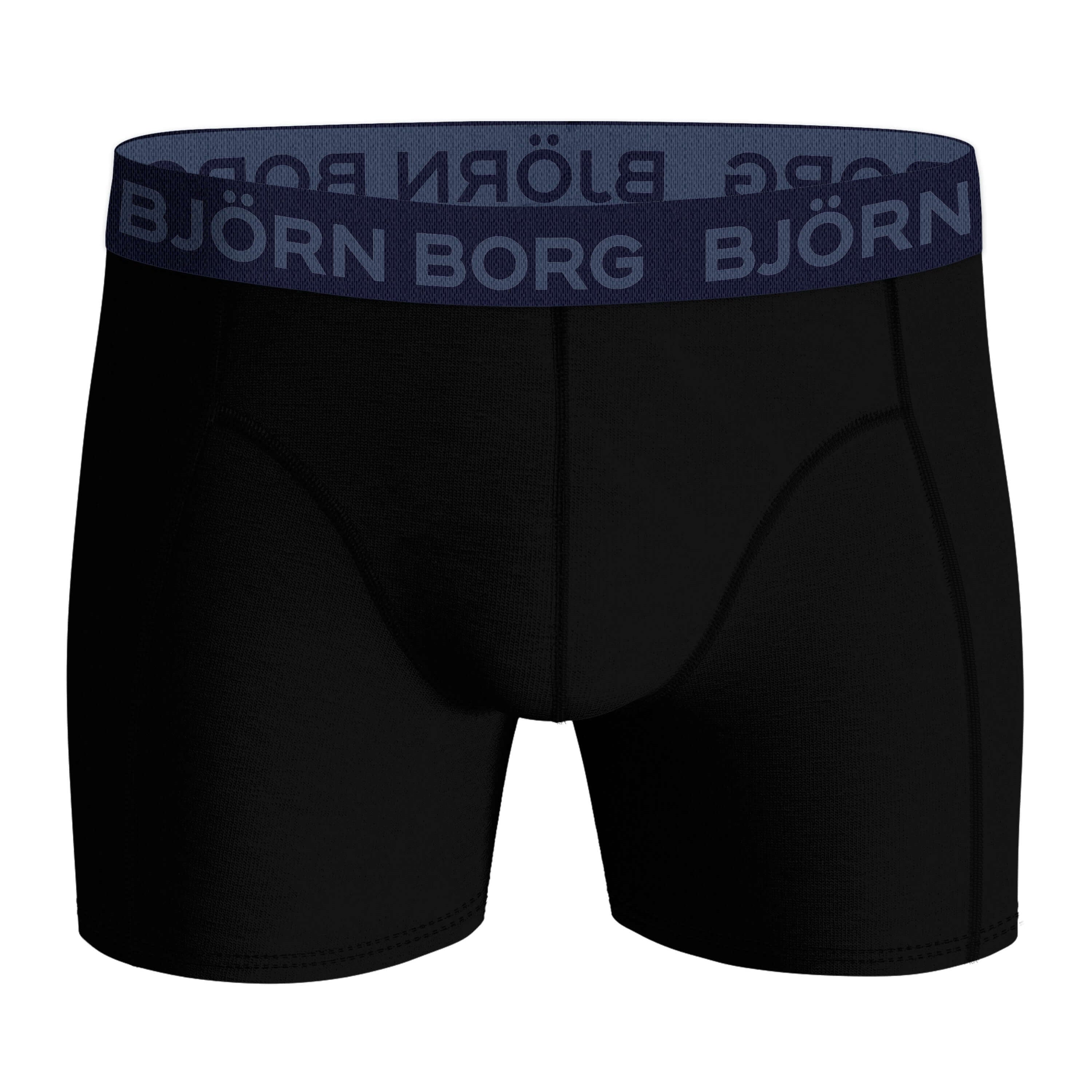 Björn Borg 3 Pack Cotton Stretch Boxers - Burgundy/Black/Burgundy Print
