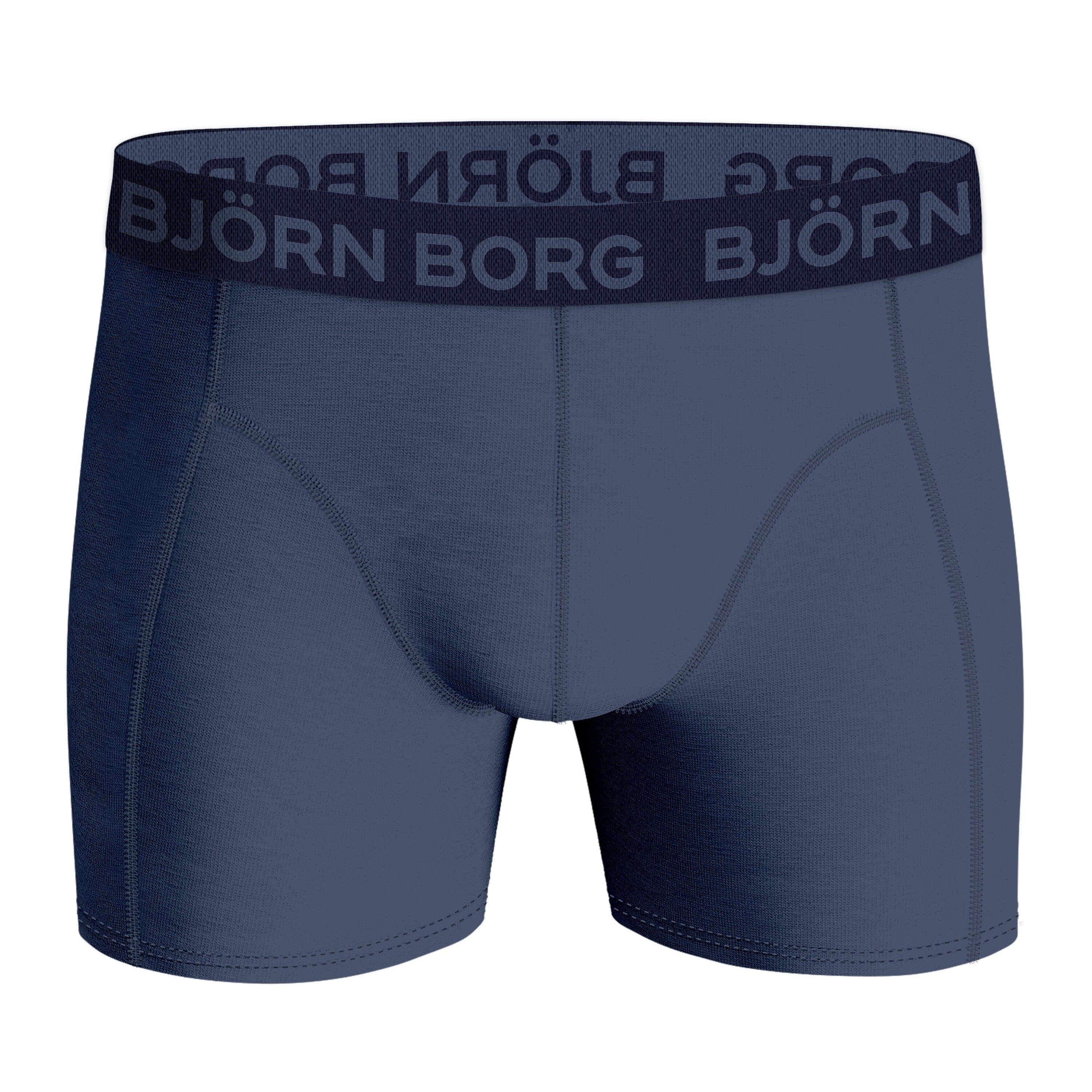 Björn Borg 3 Pack Cotton Stretch Boxers - Blue/Green Print/Olive