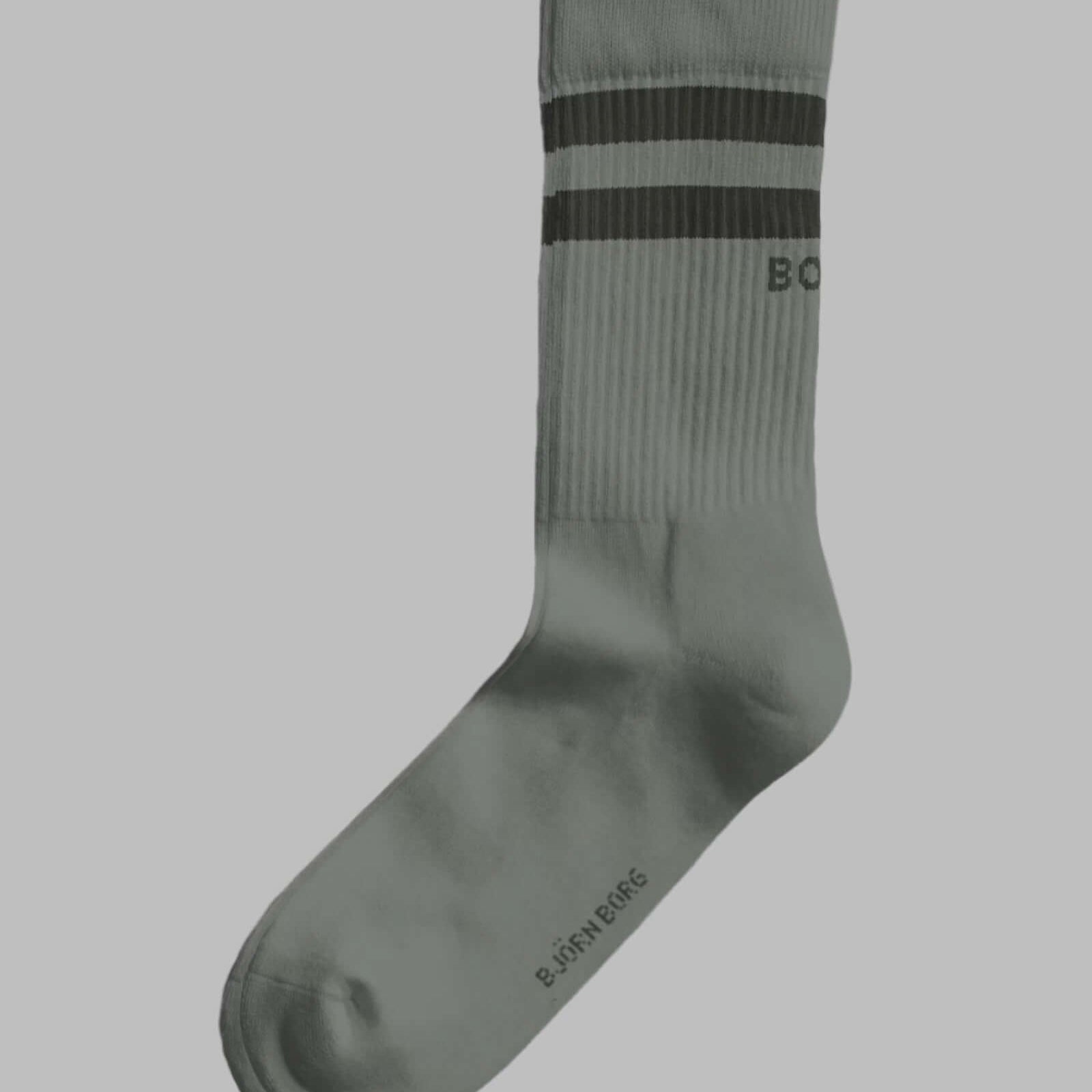 Björn Borg Core Crew Socks 3-Pack, White, Blue, Green – Cotton Blend Sports Socks