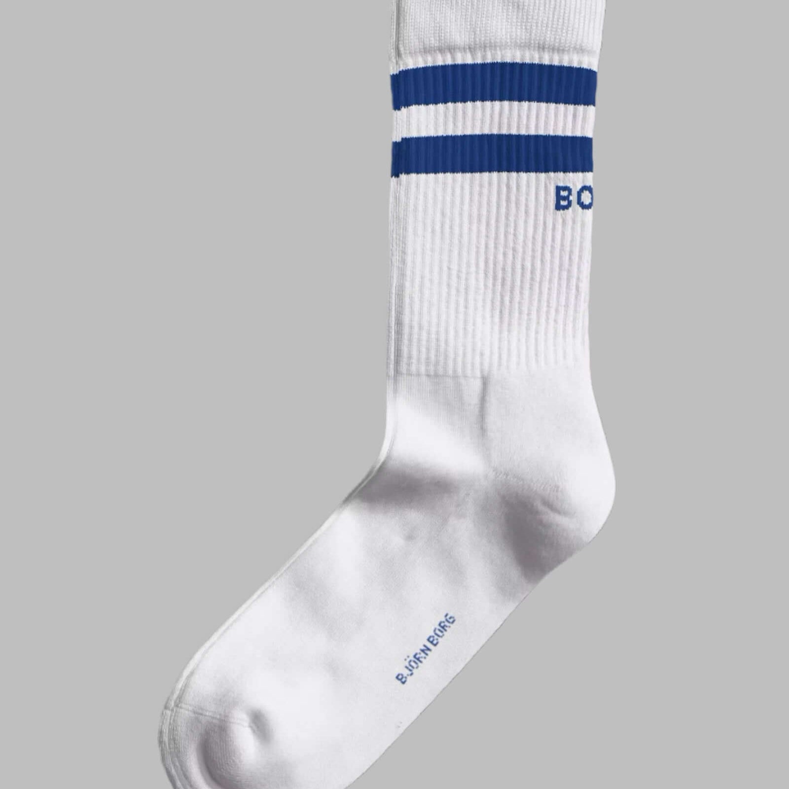 Björn Borg Core Crew Socks 3-Pack, White, Blue, Green – Cotton Blend Sports Socks