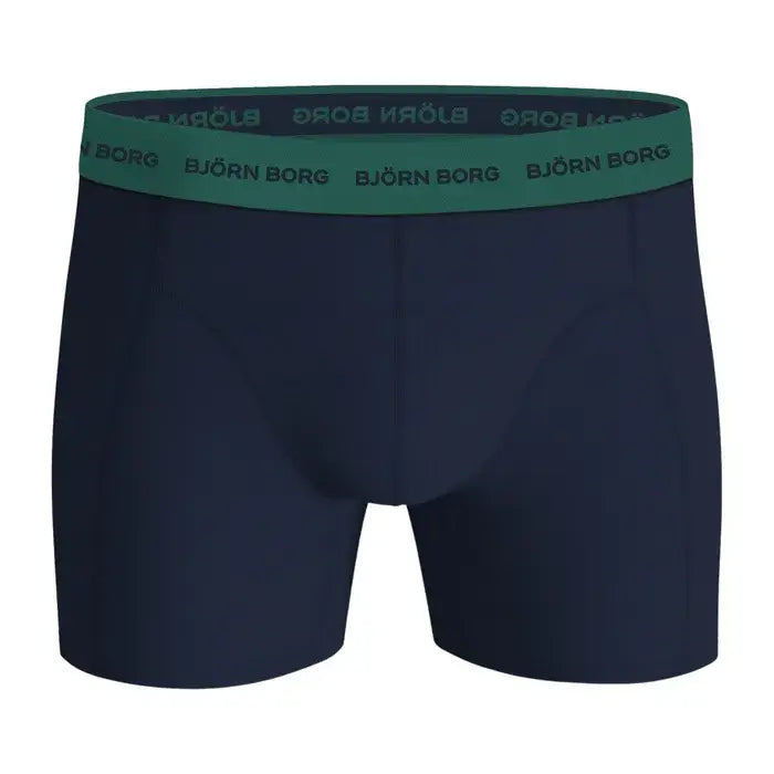 Björn Borg 3-Pack Cotton Stretch Boxers – Green / Blue / Black