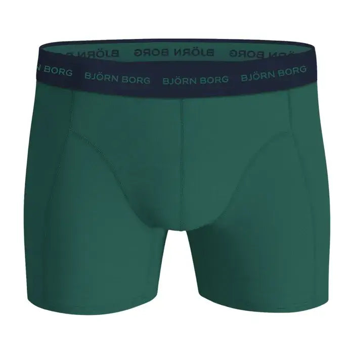 Björn Borg 3-Pack Cotton Stretch Boxers – Green / Blue / Black