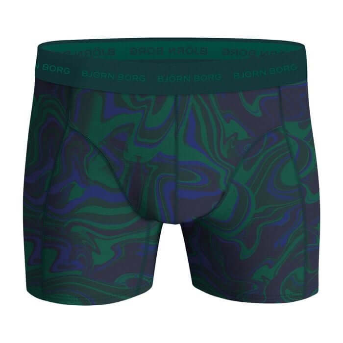 Björn Borg 3-Pack Cotton Stretch Boxers – Green / Blue / Print