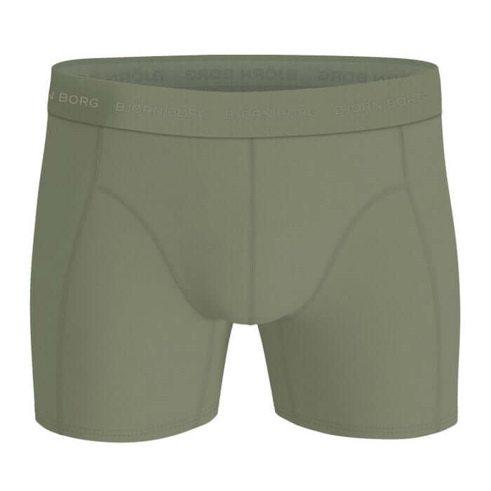 Björn Borg 3 Pack Cotton Stretch Boxers – Olive / Orange / Green Graphic