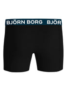 Björn Borg 3-Pack Cotton Stretch Boxers – Classic Black with Bold Multi Waistbands