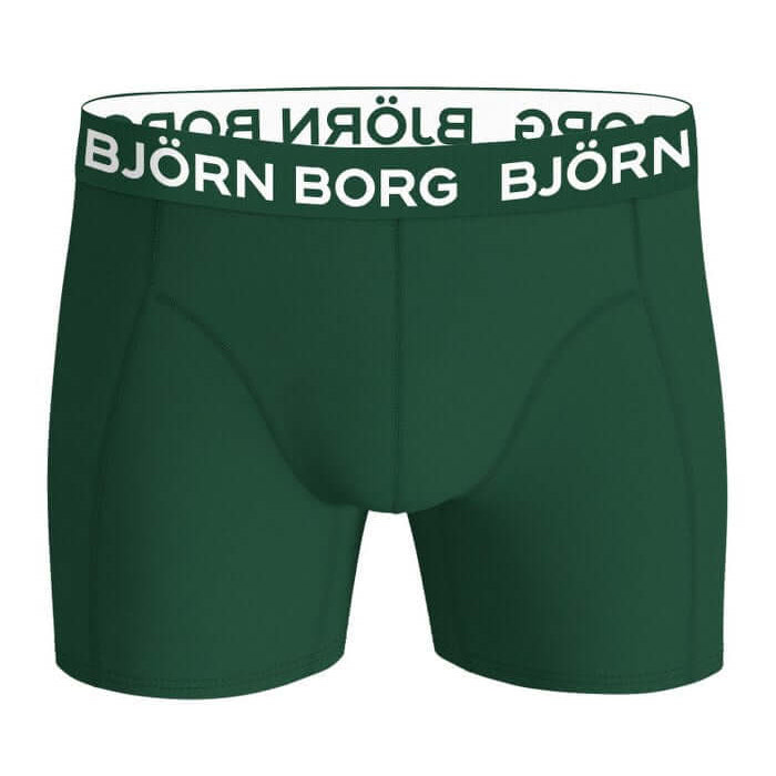 Björn Borg 3-Pack Cotton Stretch Boxers – Green Leaf / Black / Green