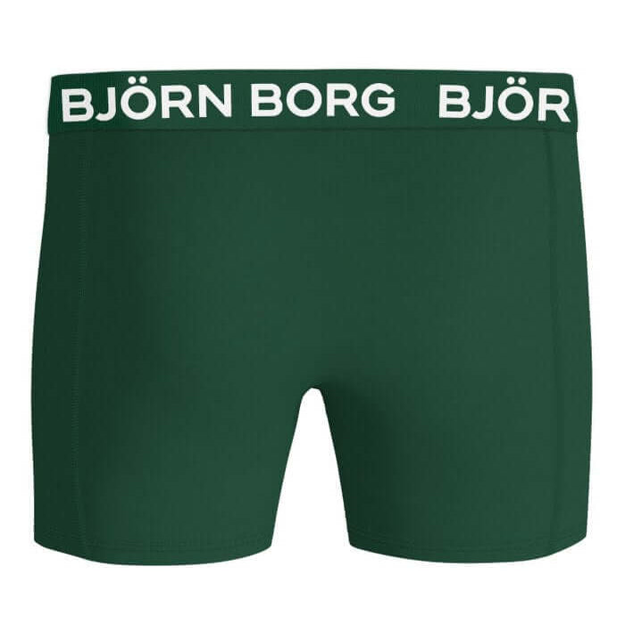 Björn Borg 3-Pack Cotton Stretch Boxers – Green Leaf / Black / Green