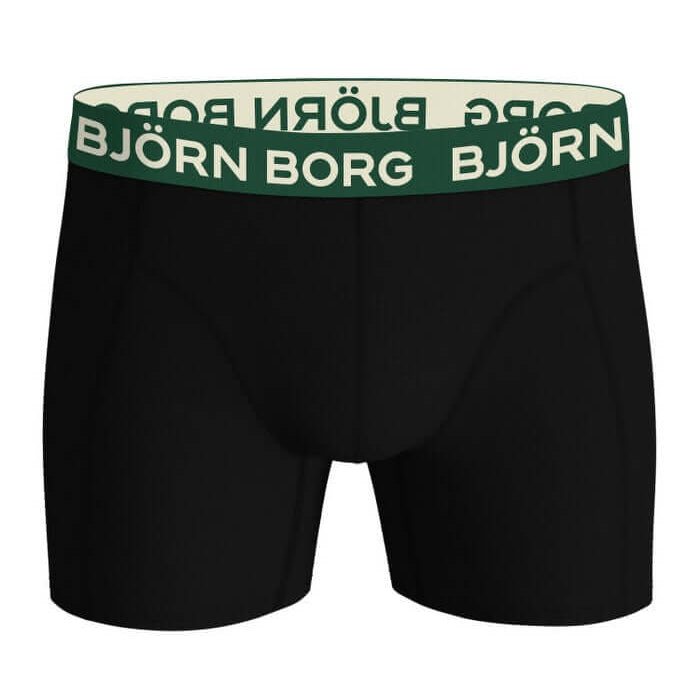 Björn Borg 3-Pack Cotton Stretch Boxers – Green Leaf / Black / Green