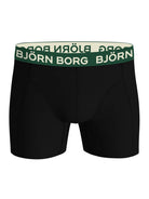 Björn Borg 3-Pack Cotton Stretch Boxers – Green Leaf / Black / Green