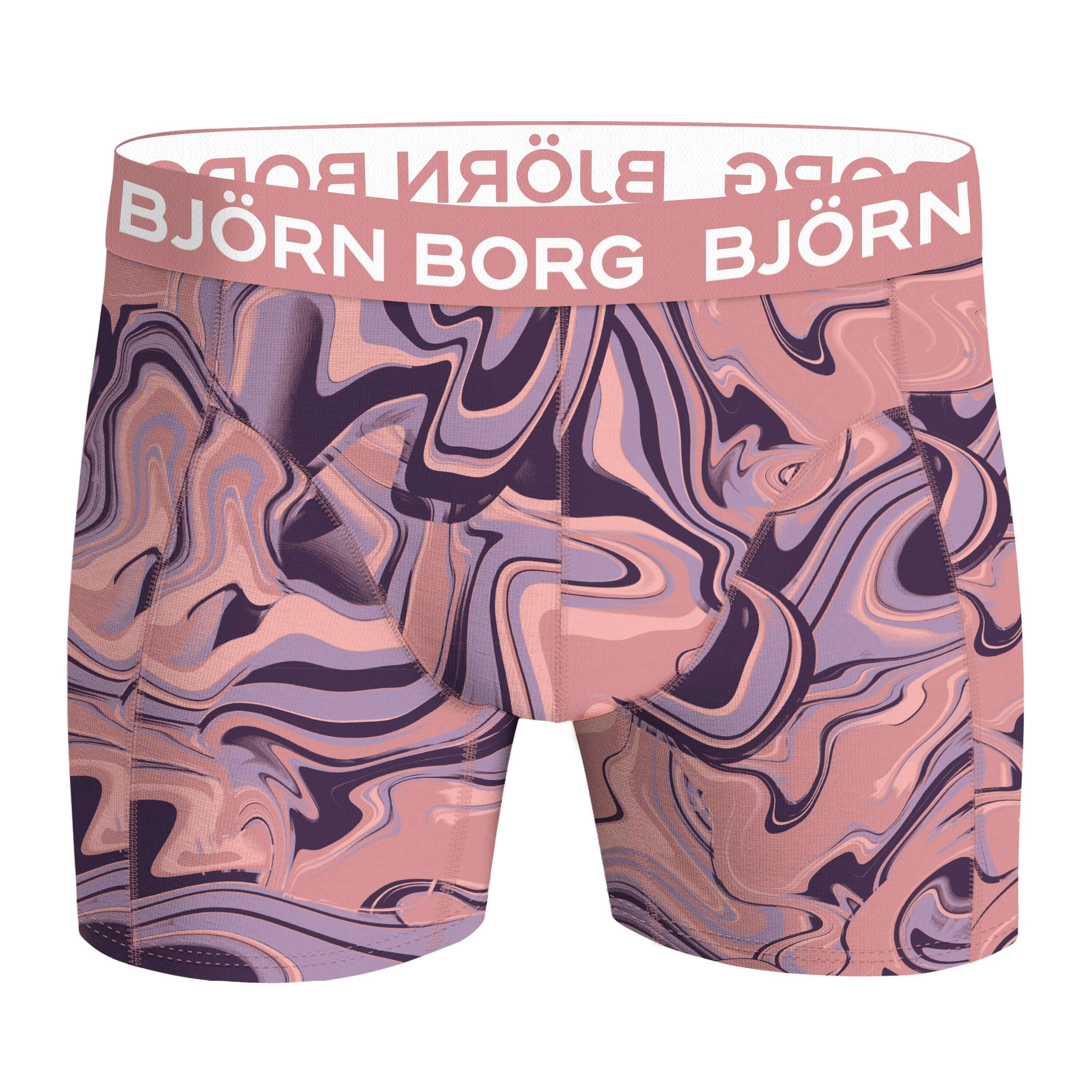 Björn Borg 3-Pack Cotton Stretch Boxers – Blue / Pink Print