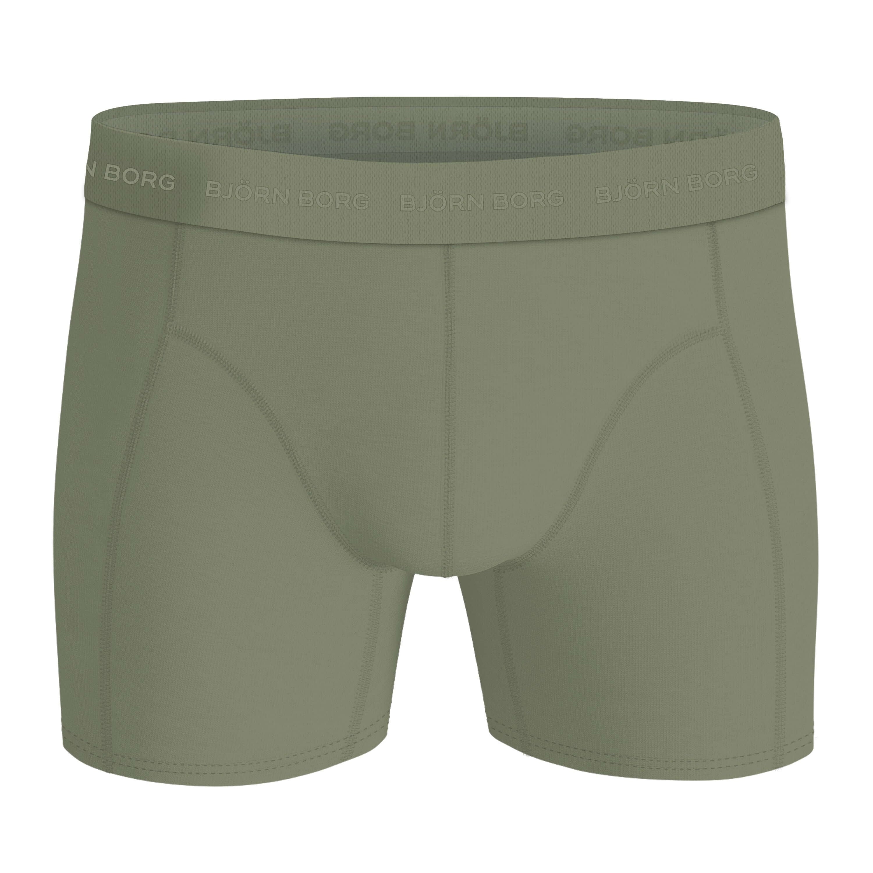 Björn Borg 5 Pack Cotton Stretch Boxers - Black, Green, Print, Orange