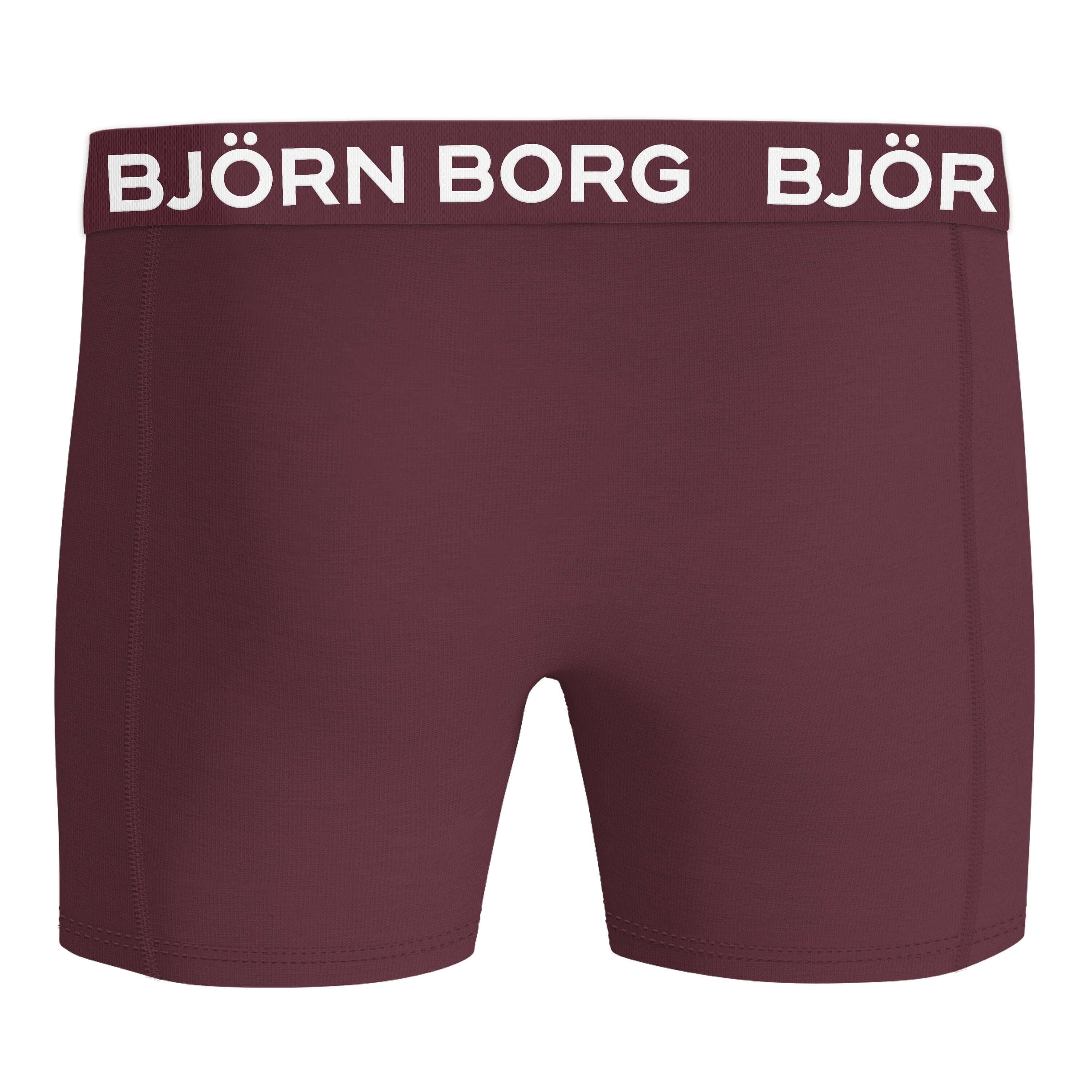 Björn Borg 5 Pack Cotton Stretch Boxers -Black, Green, Print, Red