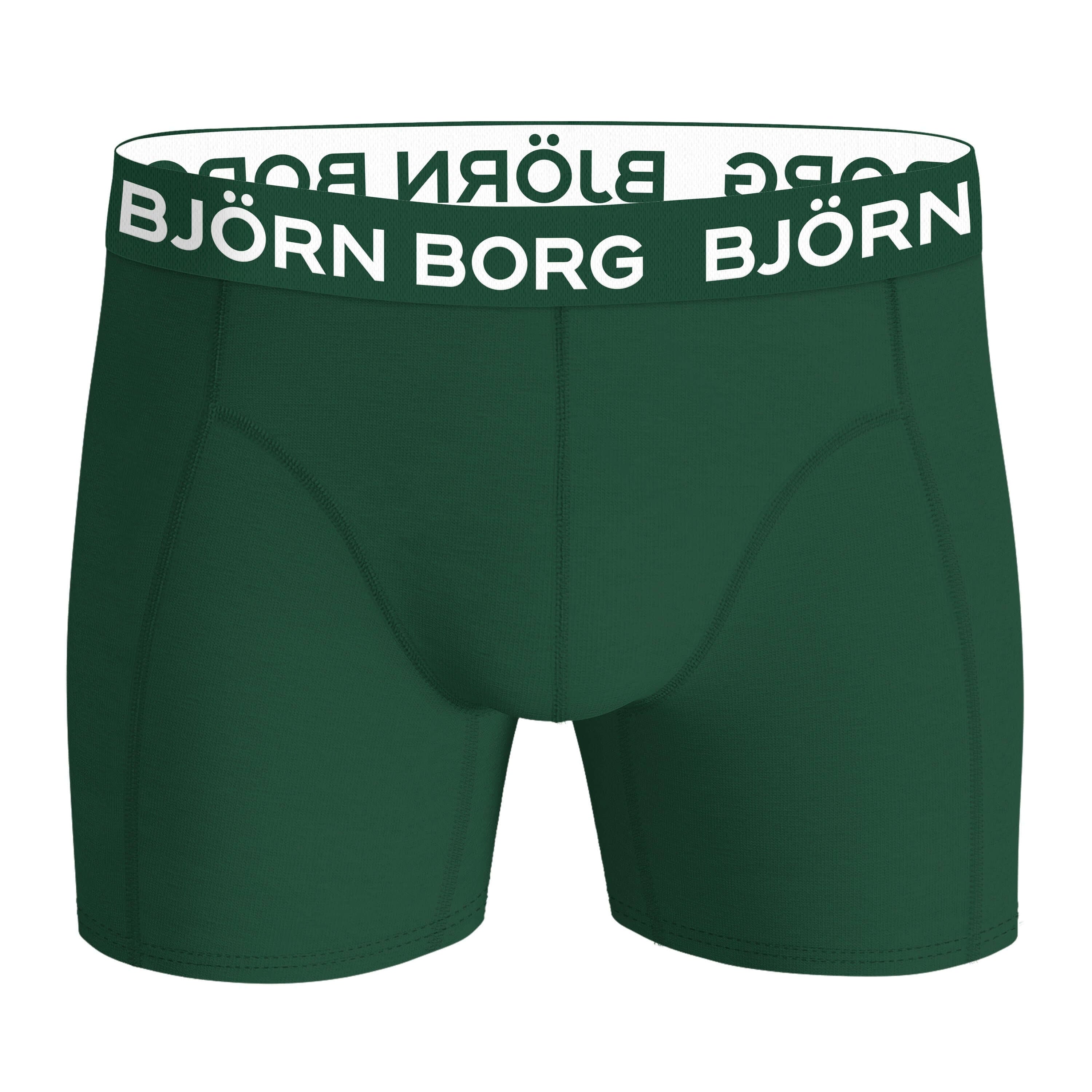 Björn Borg 5 Pack Cotton Stretch Boxers -Black, Green, Print, Red