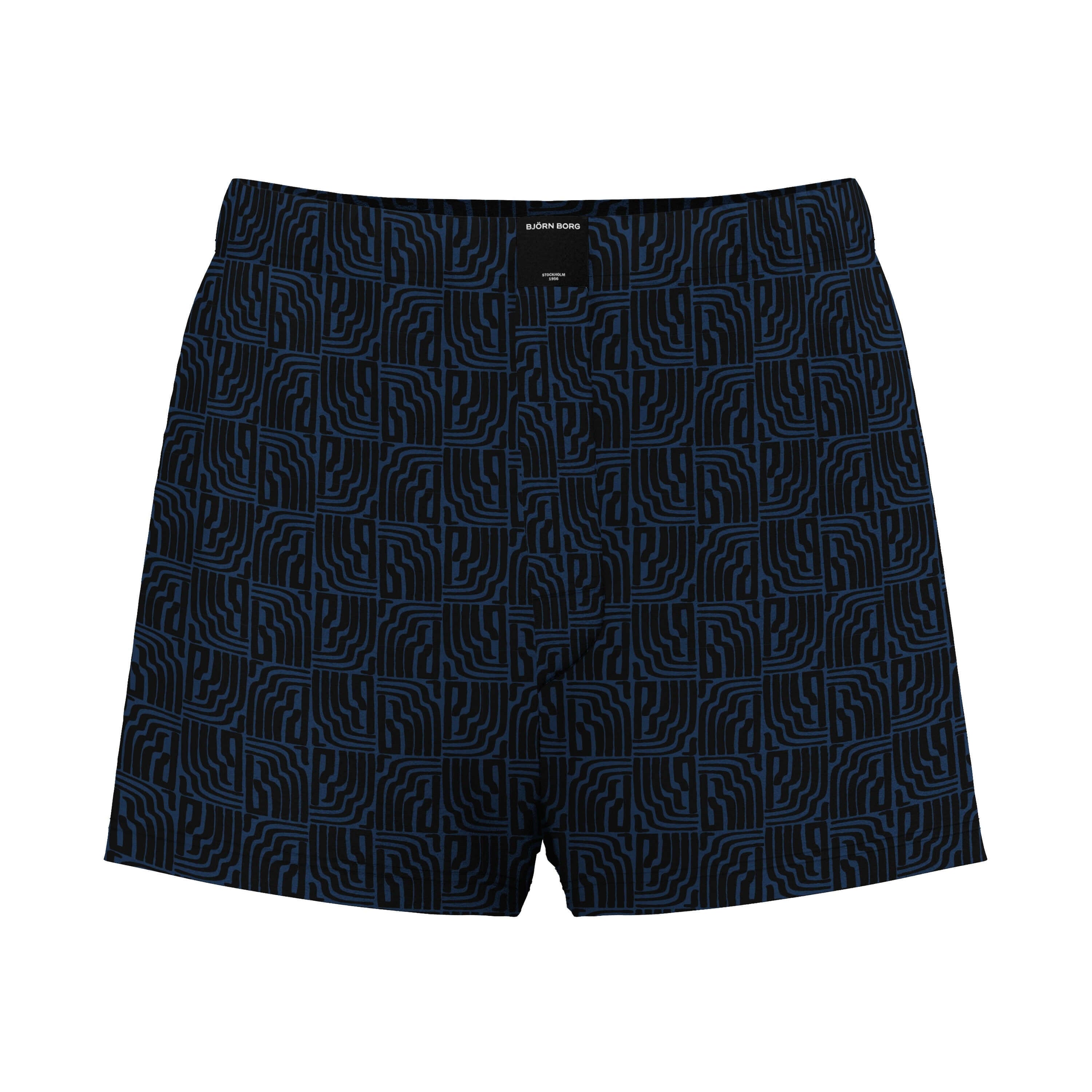 Björn Borg Cotton Stretch Jersey Boxer Shorts 3-pack - Black, Blue, Print