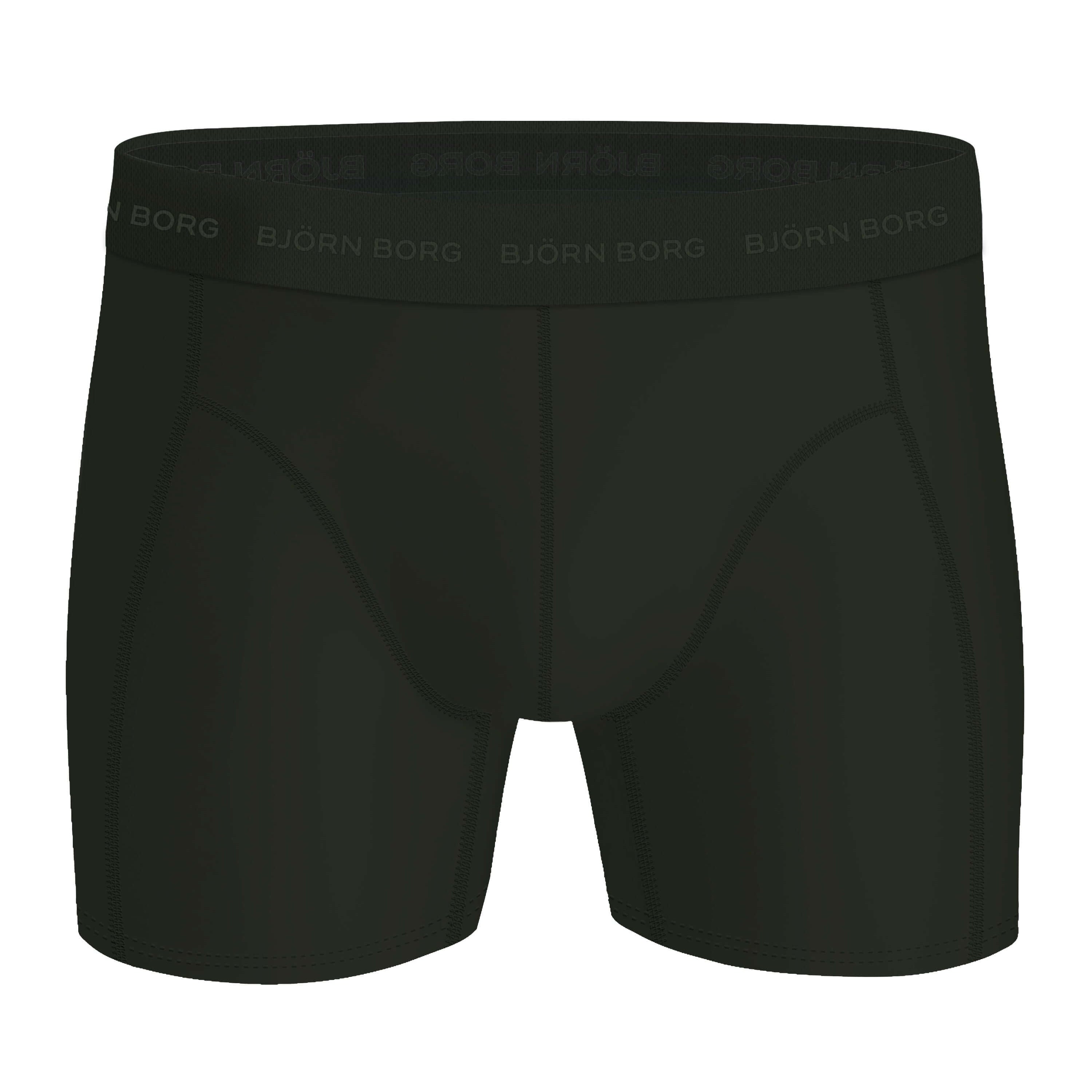 Björn Borg Men's Microfiber Boxer 3-Pack – Black, Green, Navy Blue
