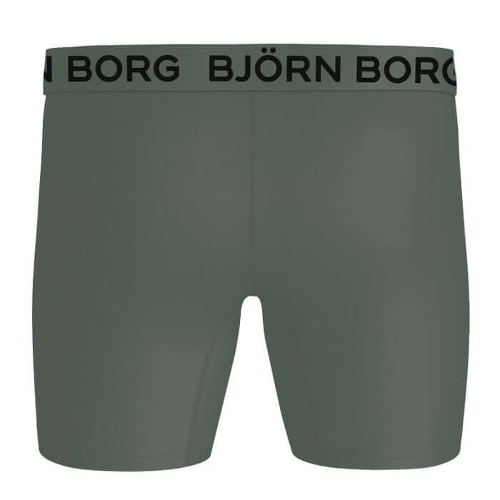 Björn Borg 3 Pack Sports Microfiber Boxers - Green, Print, Grey