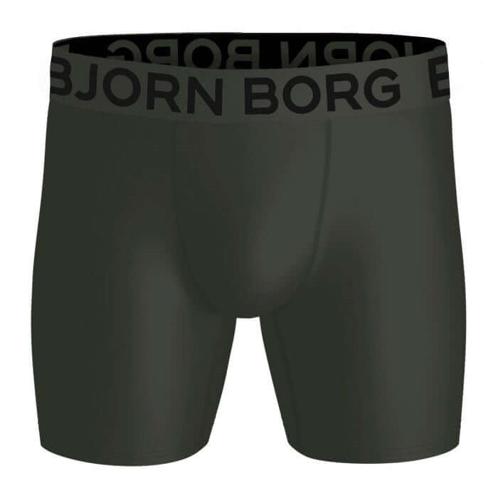 Björn Borg 3 Pack Sports Microfiber Boxers - Green, Print, Grey