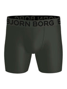 Björn Borg 3 Pack Sports Microfiber Boxers - Green, Print, Grey