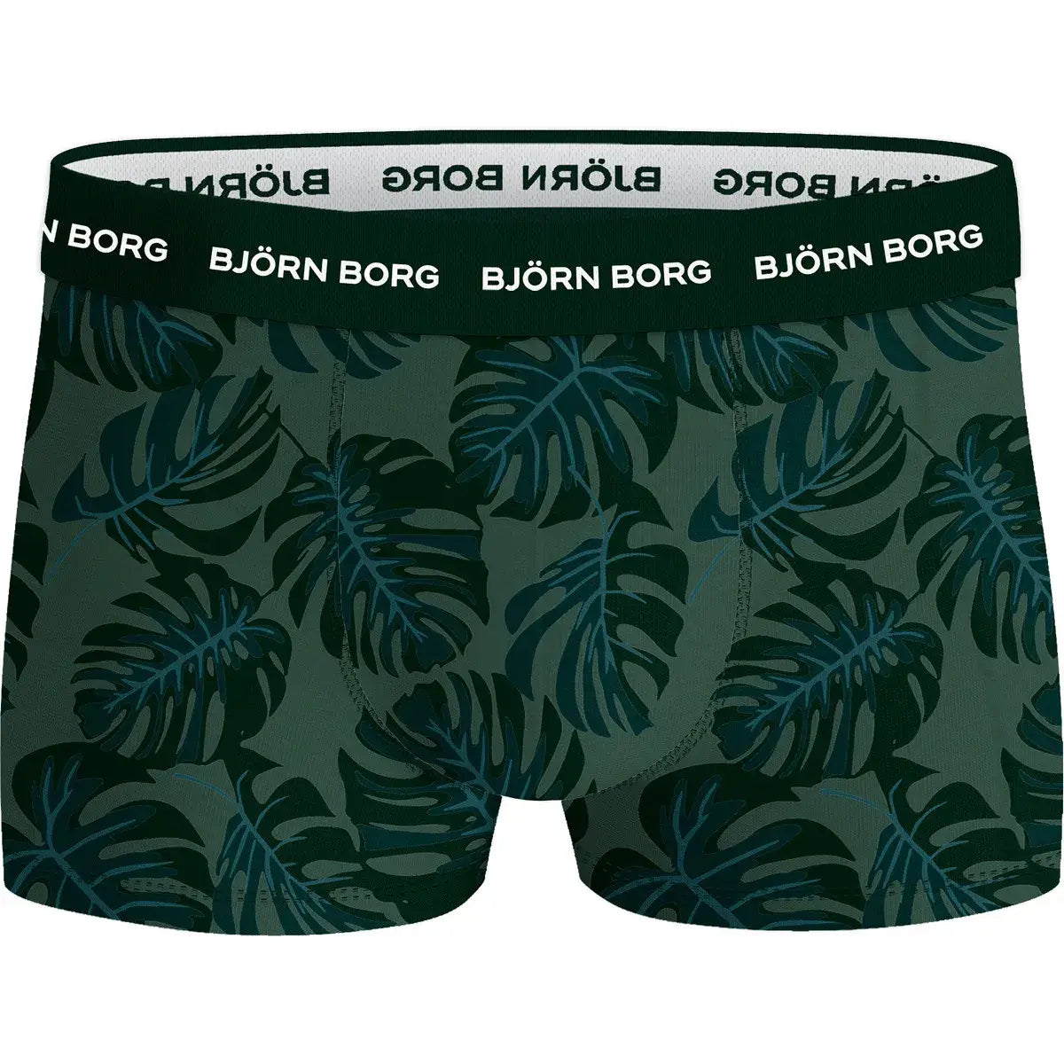 Björn Borg Cotton Stretch Trunks 3-pack - Black, Green, Print