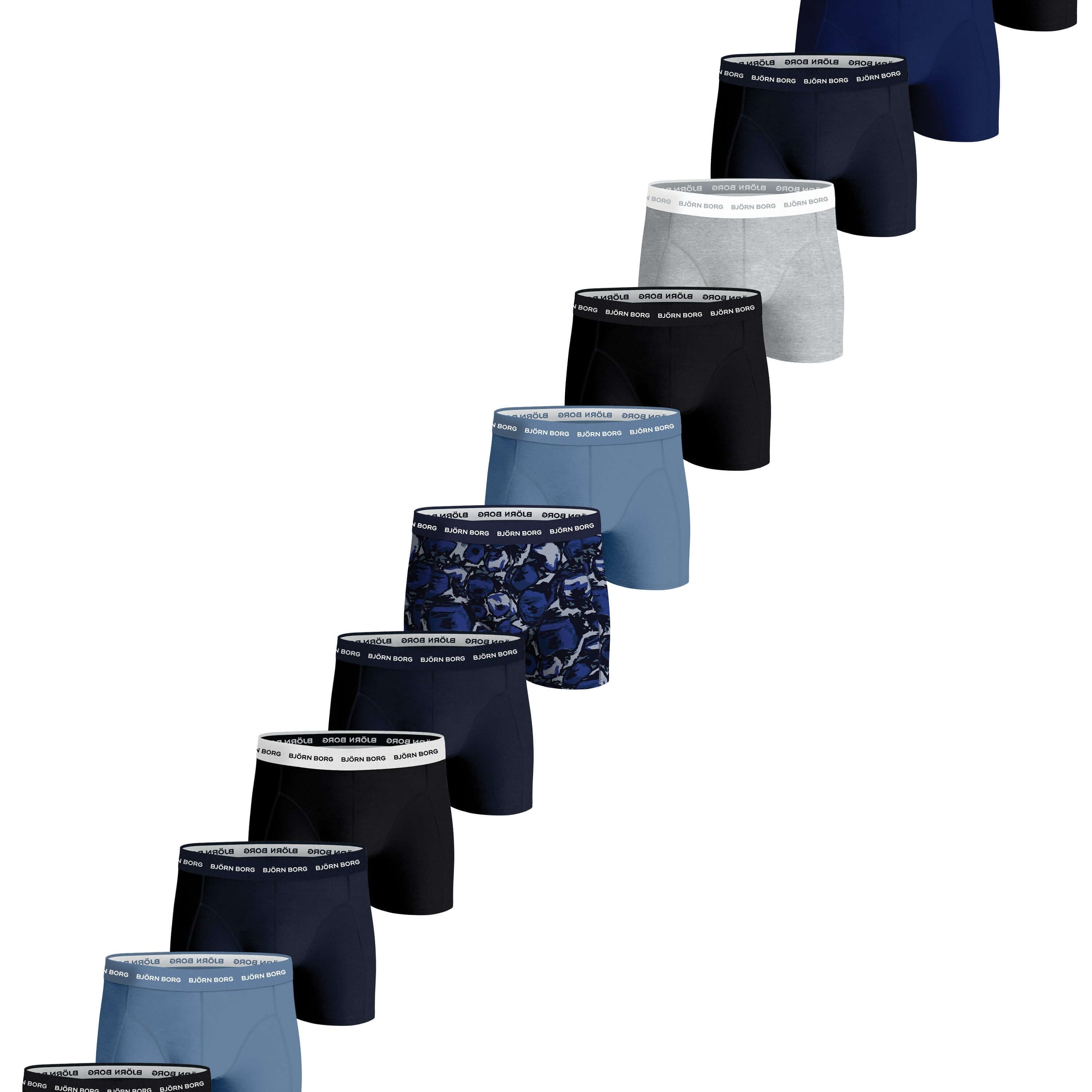 Björn Borg Men’s Cotton Stretch Boxer Shorts 12-Pack – Everyday Comfort & Fit
