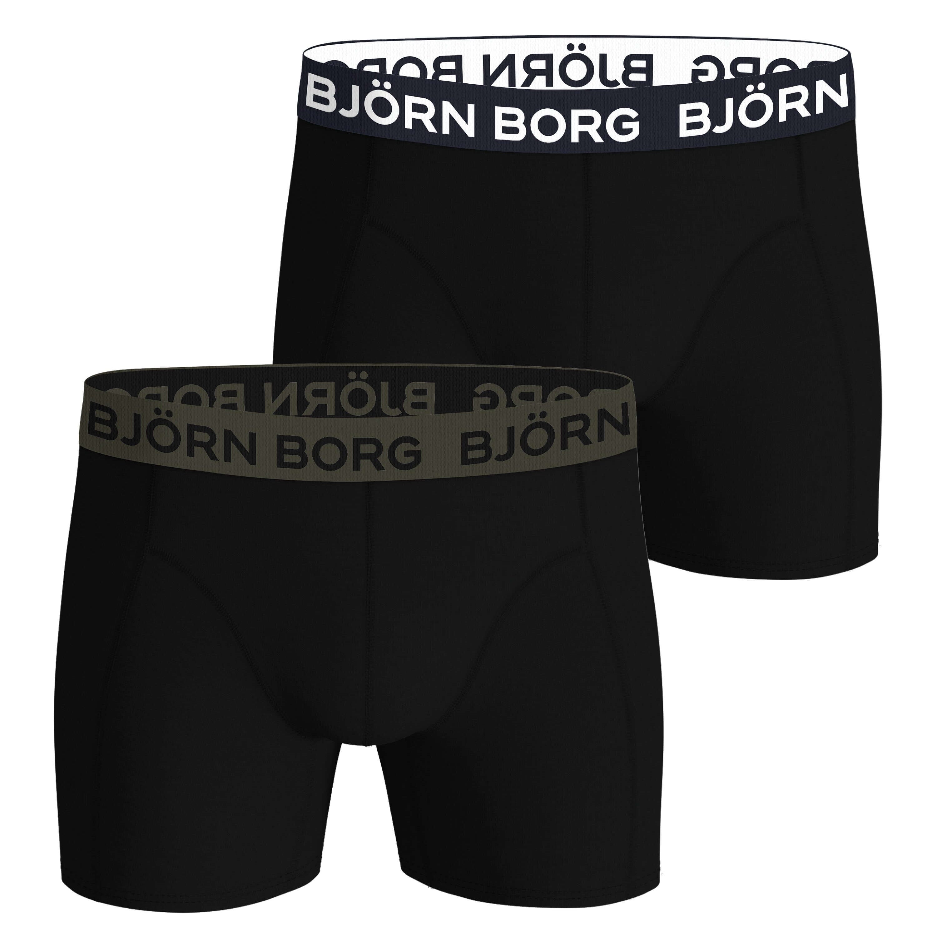 Björn Borg 2-Pack Cotton Stretch Men's Boxers - Black, Multi