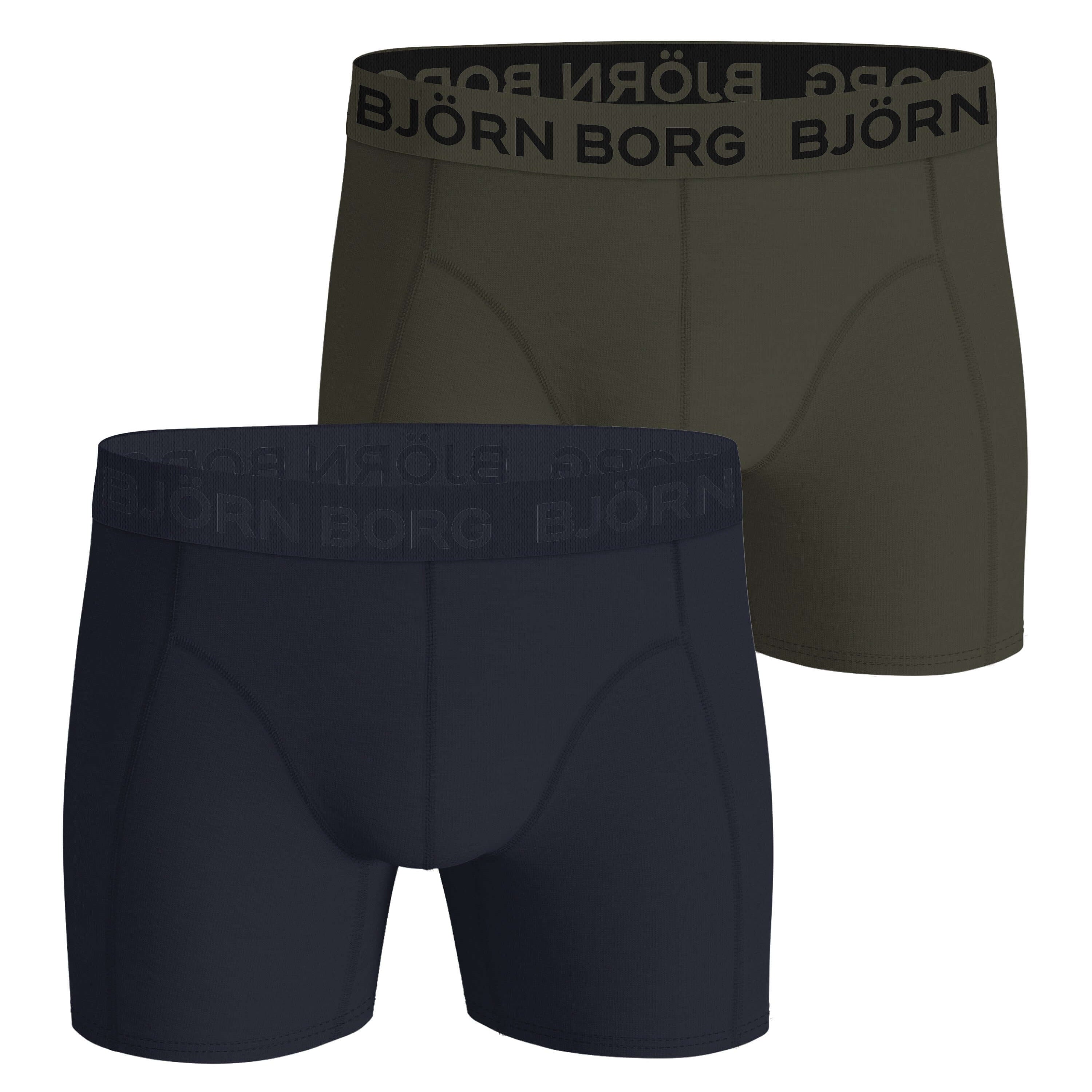 Björn Borg Men’s Stretch Cotton Boxer Shorts 2-Pack – Soft, Modern Everyday Fit