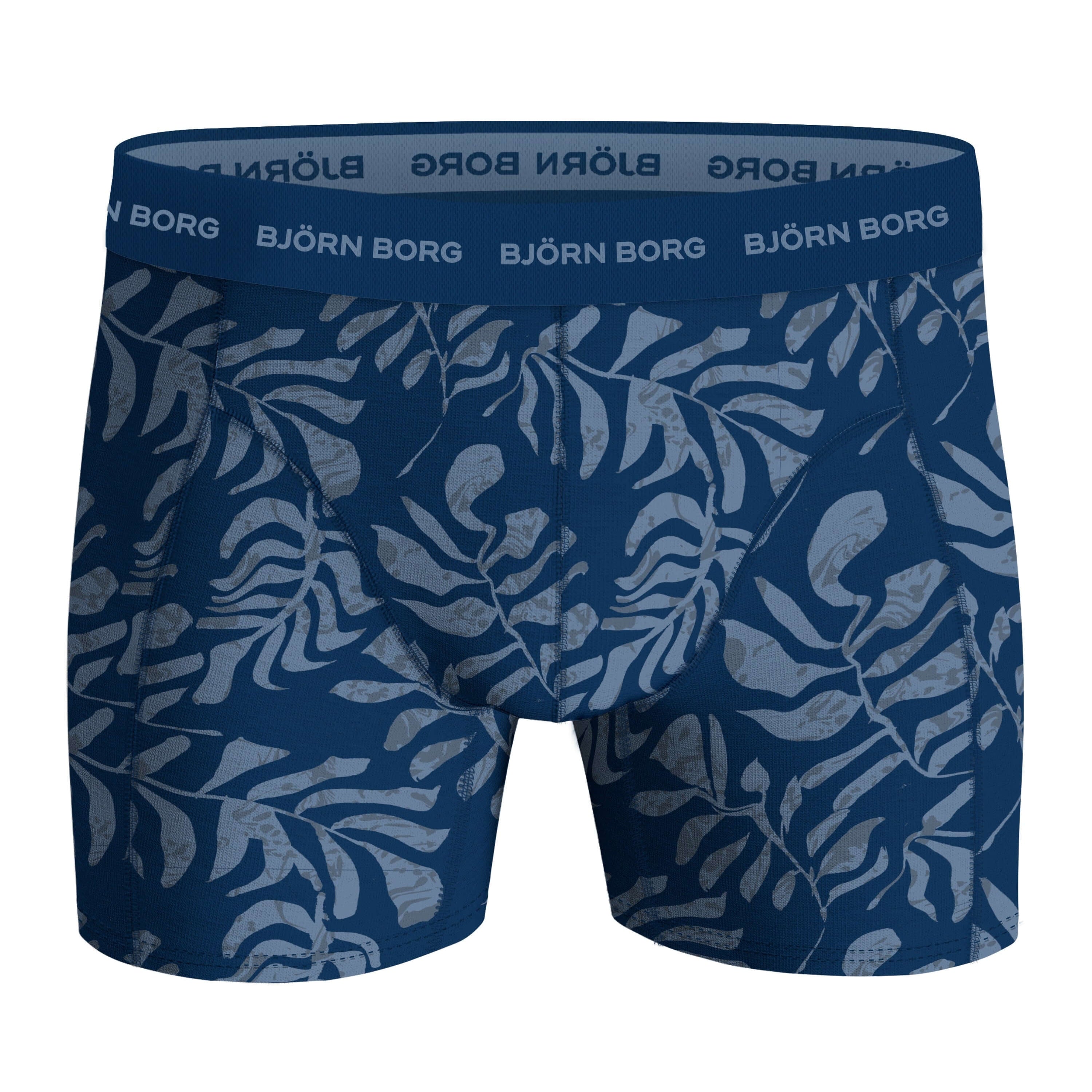 Björn Borg Men’s Stretch Cotton Boxer Shorts 2-Pack – Blue, Print