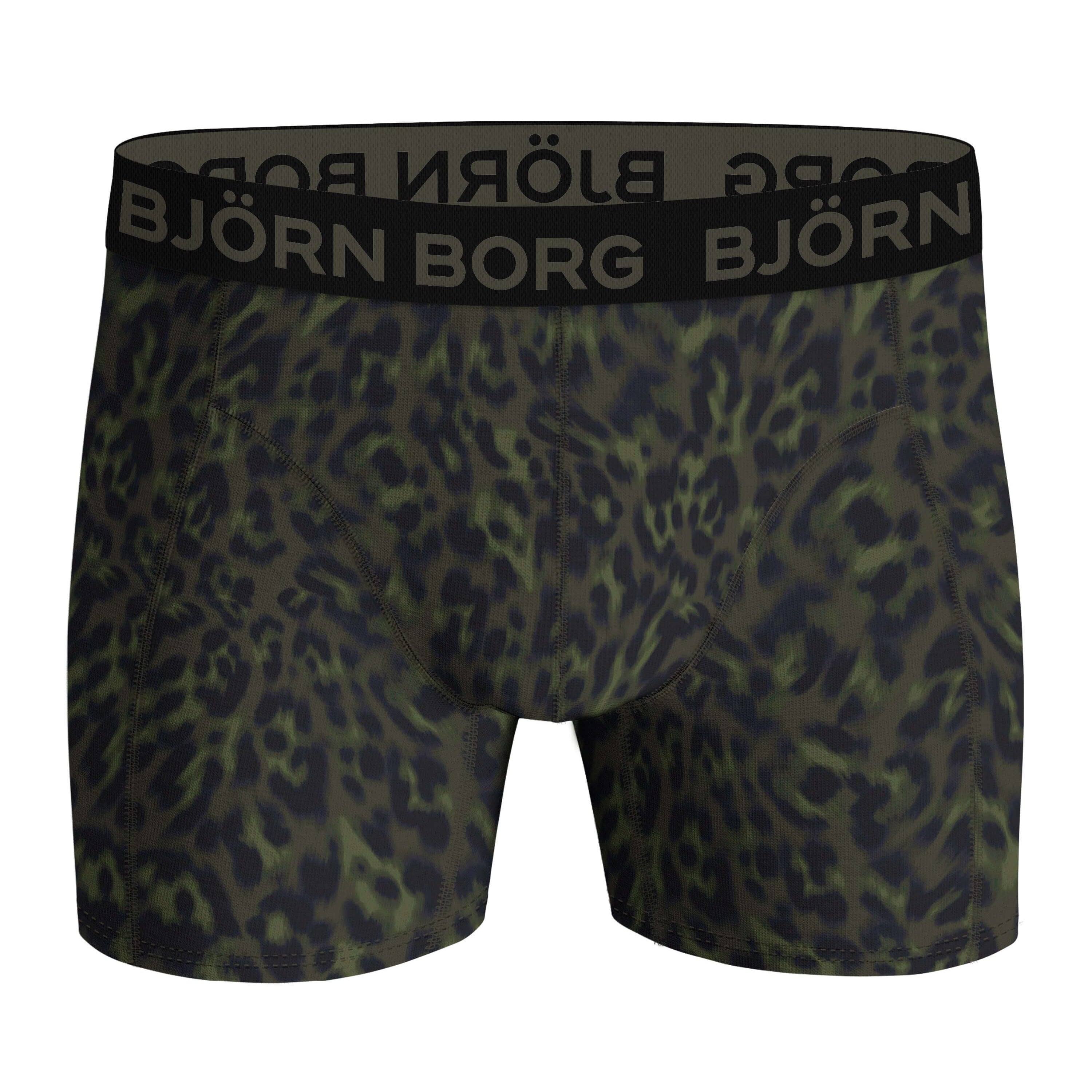 Björn Borg Men’s Stretch Cotton Boxer Shorts 2-Pack – Olive, Print
