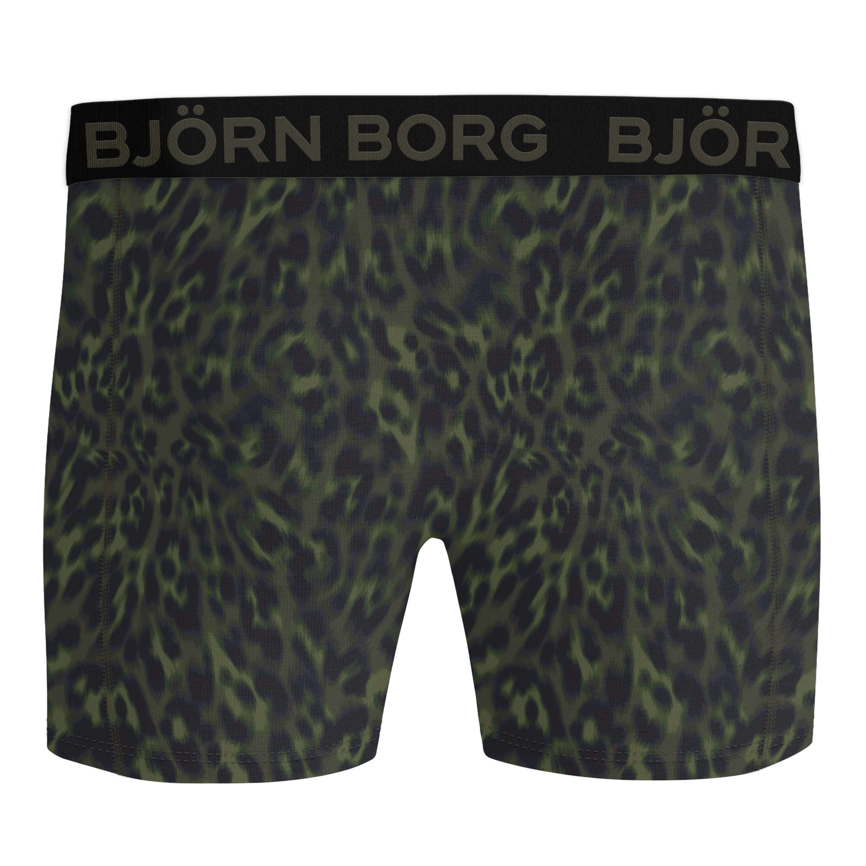 Björn Borg Men’s Stretch Cotton Boxer Shorts 2-Pack – Olive, Print