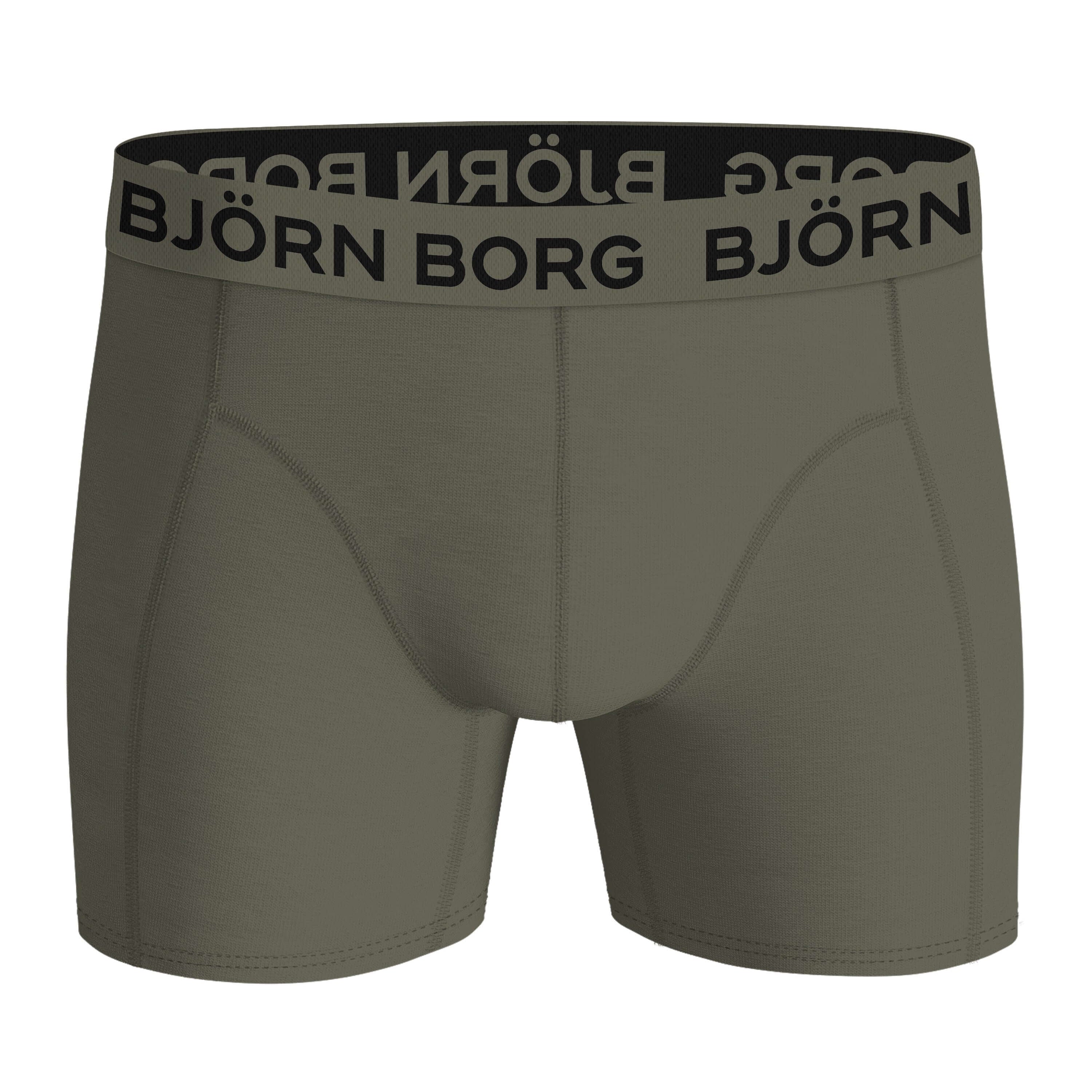 Björn Borg Men’s Stretch Cotton Boxer Shorts 2-Pack – Olive, Print
