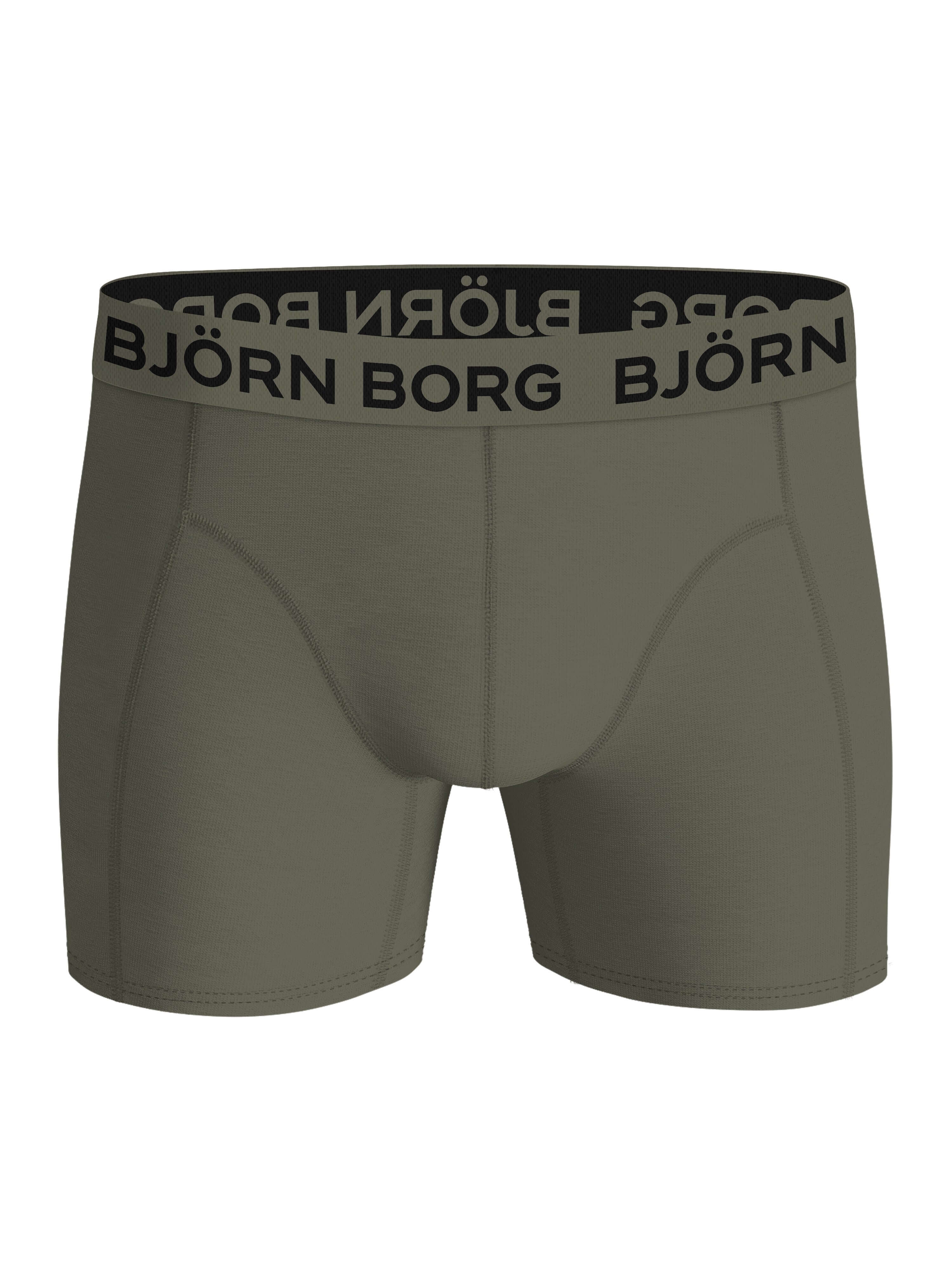 Björn Borg Men’s Stretch Cotton Boxer Shorts 2-Pack – Olive, Print