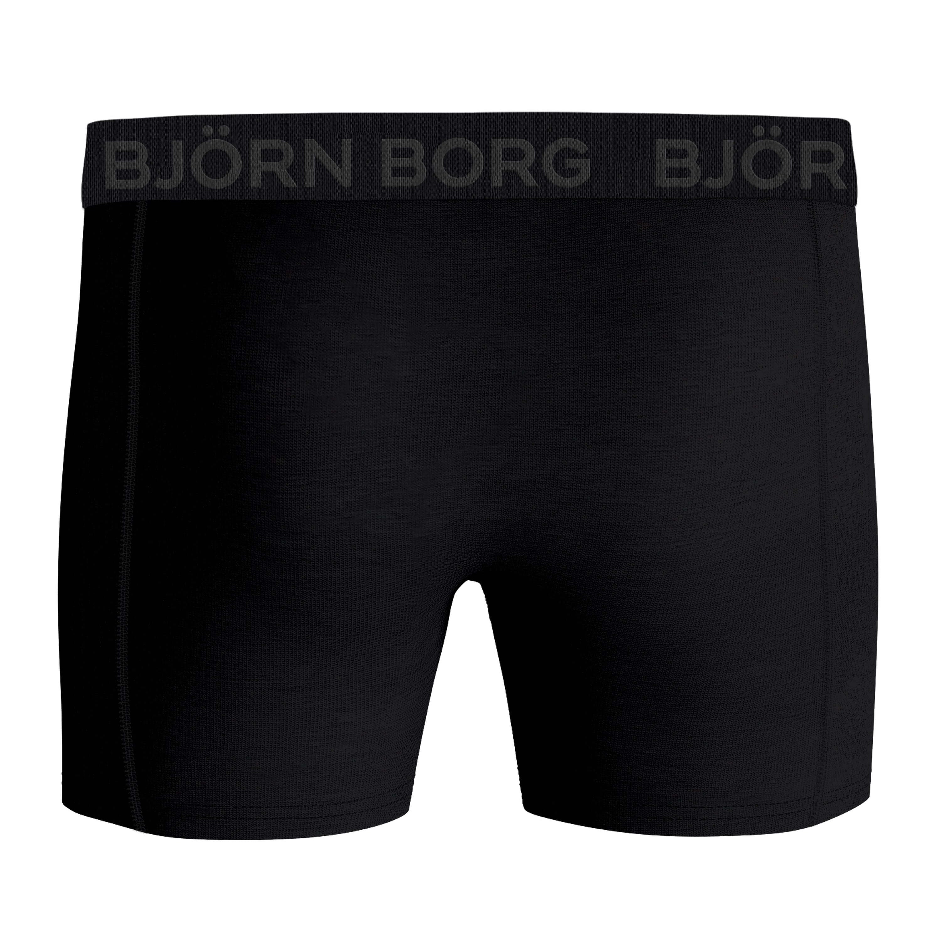 Björn Borg 3-Pack Cotton Stretch Boxers – Black / Green Print / Pink