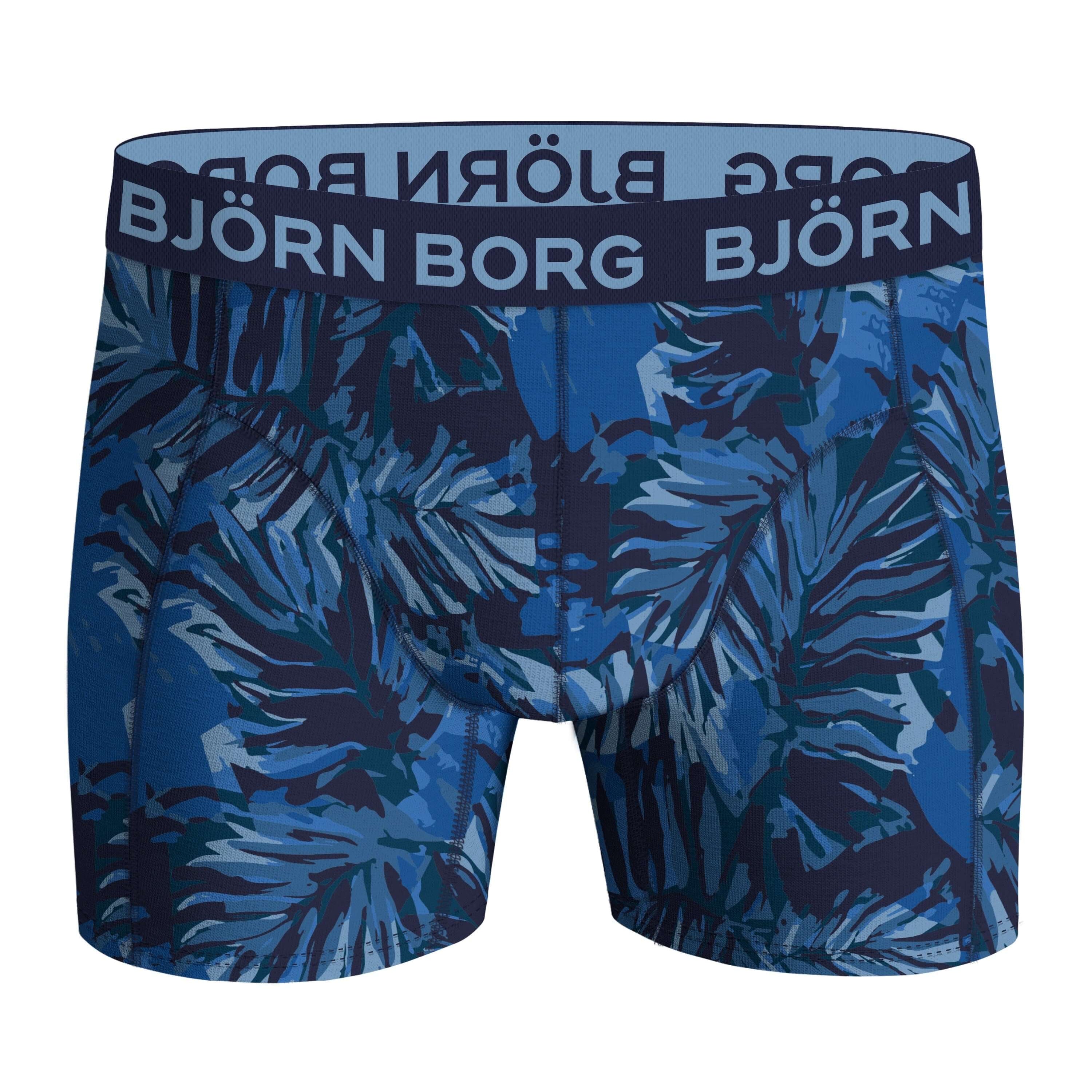 Björn Borg Men’s 3-Pack Cotton Stretch Boxers – Blue, Print