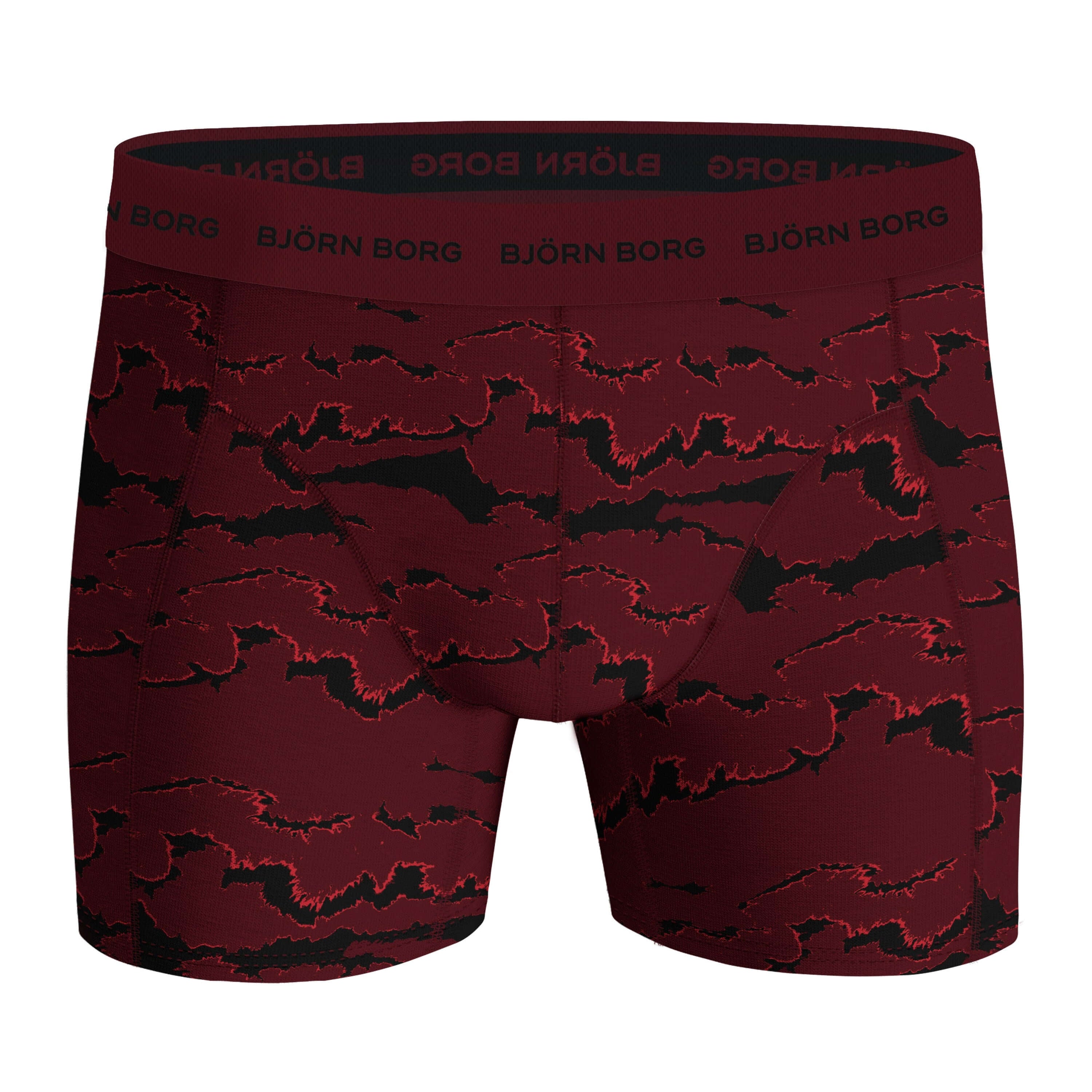 Björn Borg Men’s 3-Pack Cotton Stretch Boxers – Black, Blue, Burgundy Print