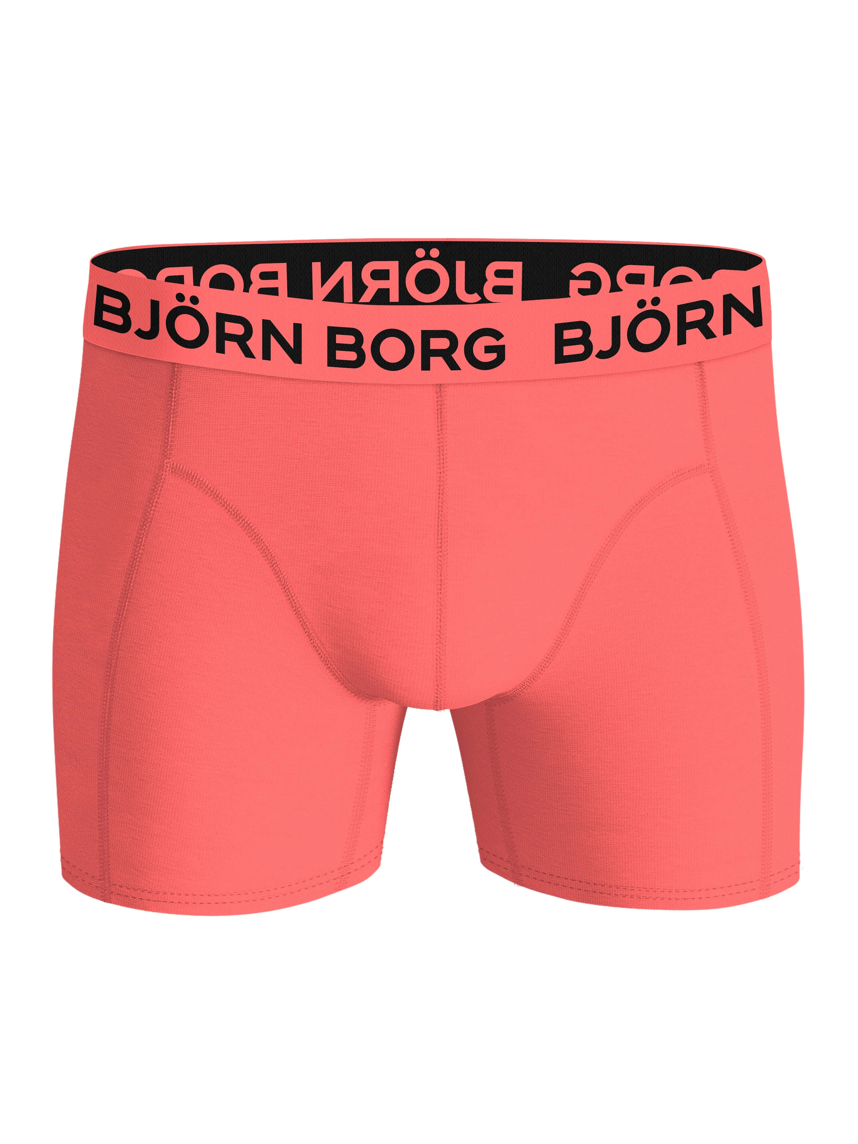 Björn Borg 5 Pack Cotton Stretch Boxers - Black, Blue, Pink, Print