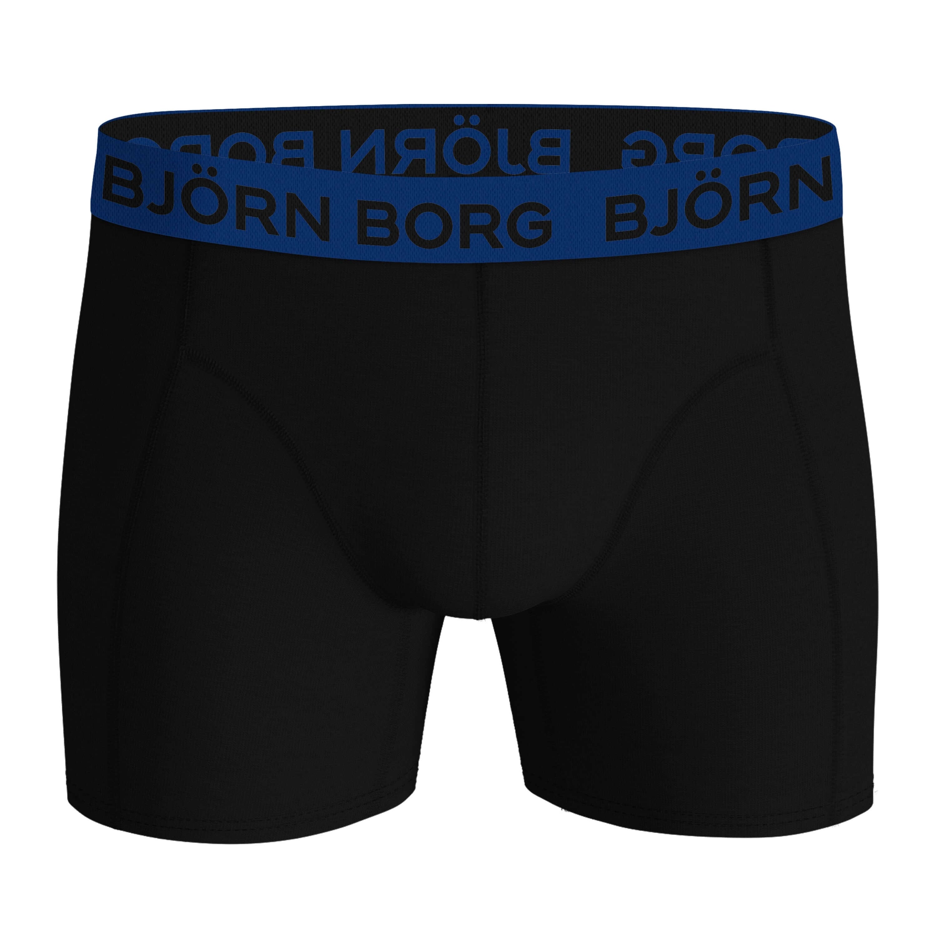 Björn Borg 5 Pack Cotton Stretch Boxers - Black, Blue, Green, Print