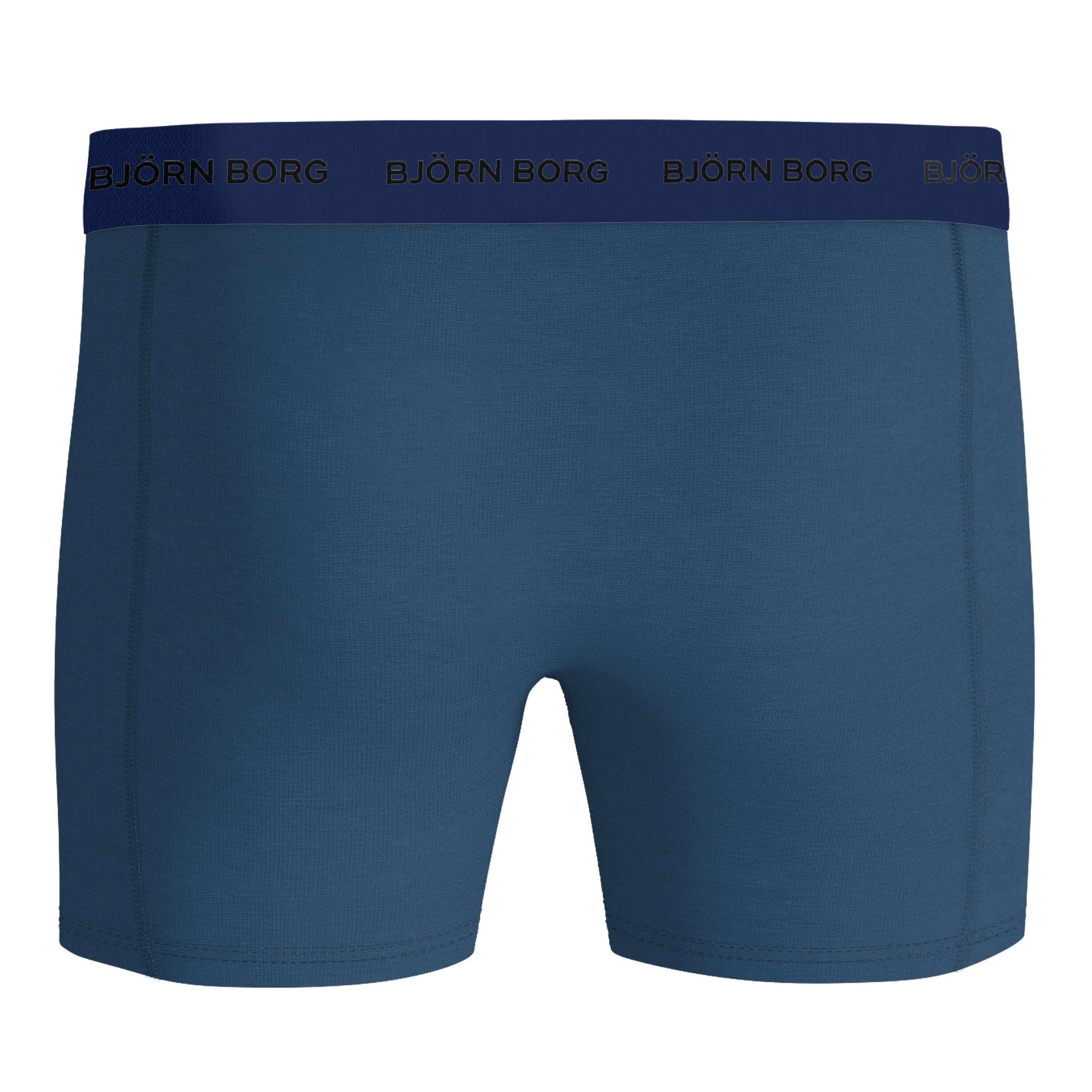 Björn Borg Cotton Stretch Boxers 7 Pack - Blue, Print, Navy Blue
