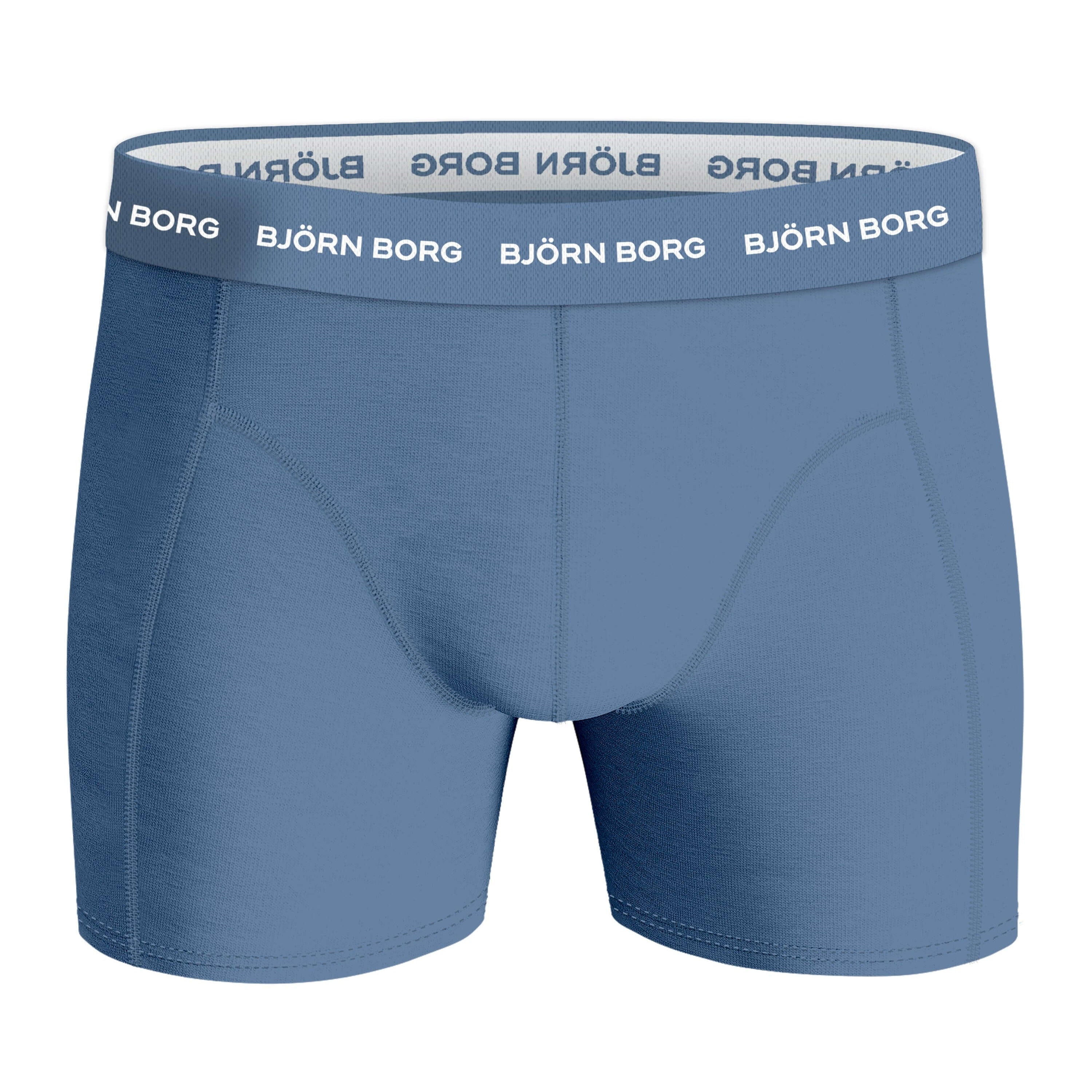 Björn Borg Cotton Stretch Boxers 7 Pack - Blue, Print, Navy Blue