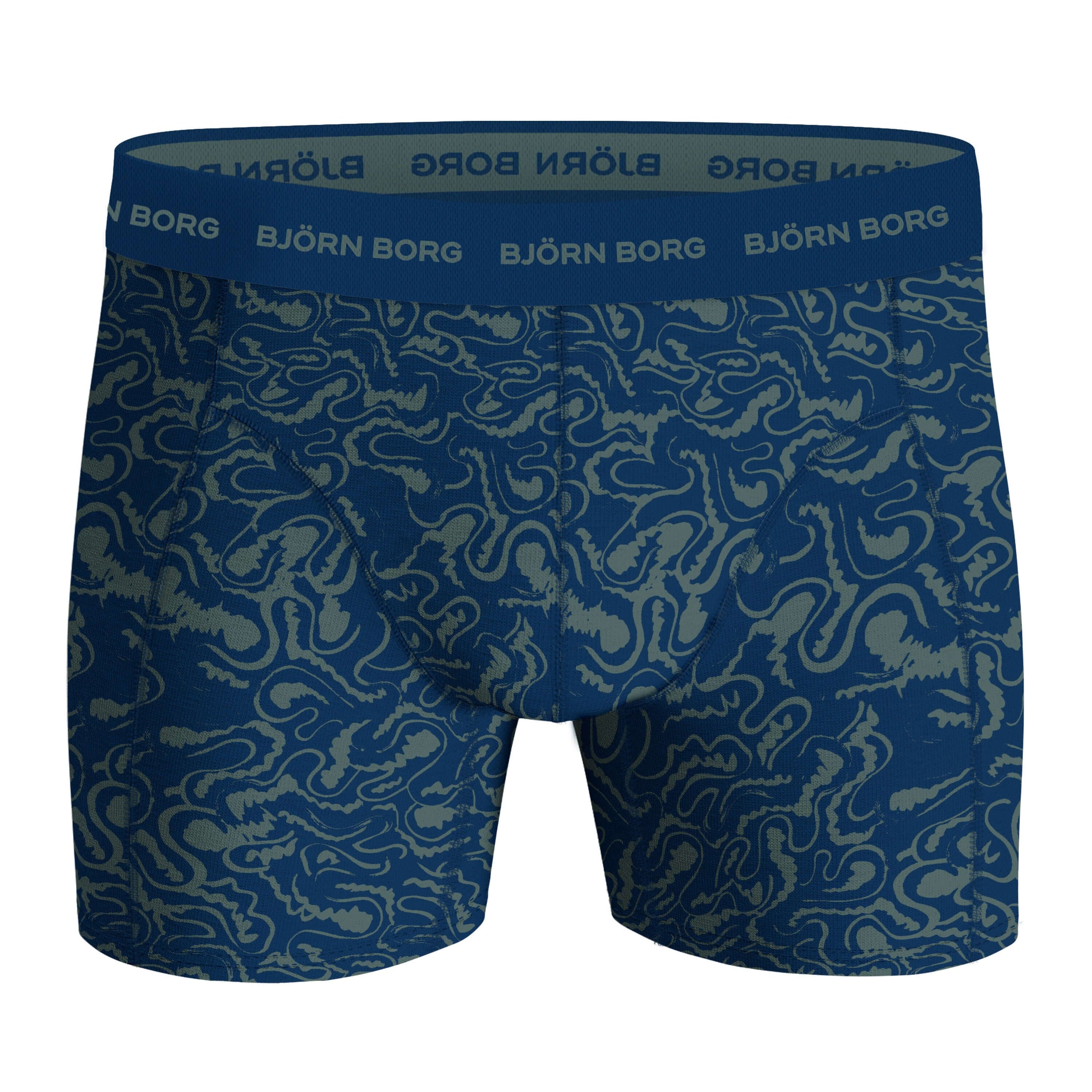 Björn Borg Cotton Stretch Boxers 7 Pack - Blue, Print, Navy Blue
