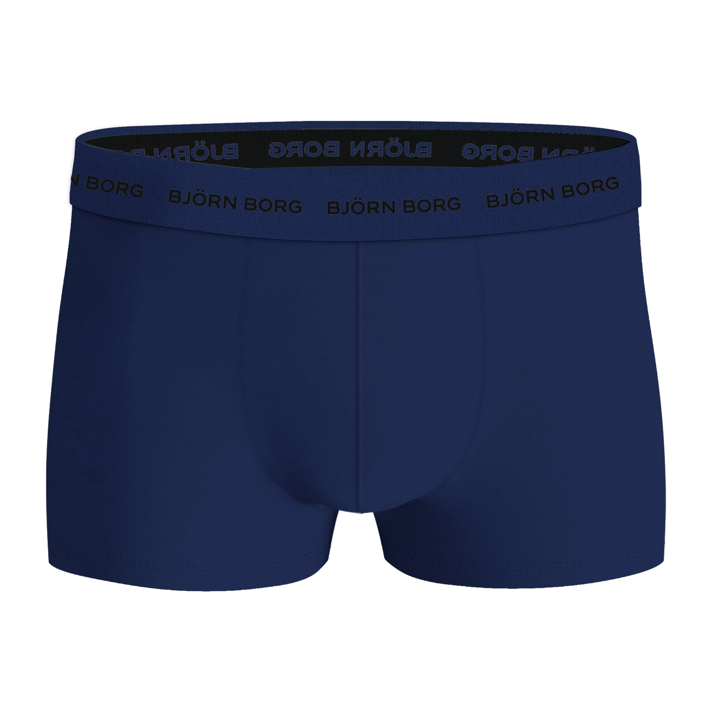 Björn Borg Cotton Stretch Trunks 3-pack - Black, Print, Navy Blue