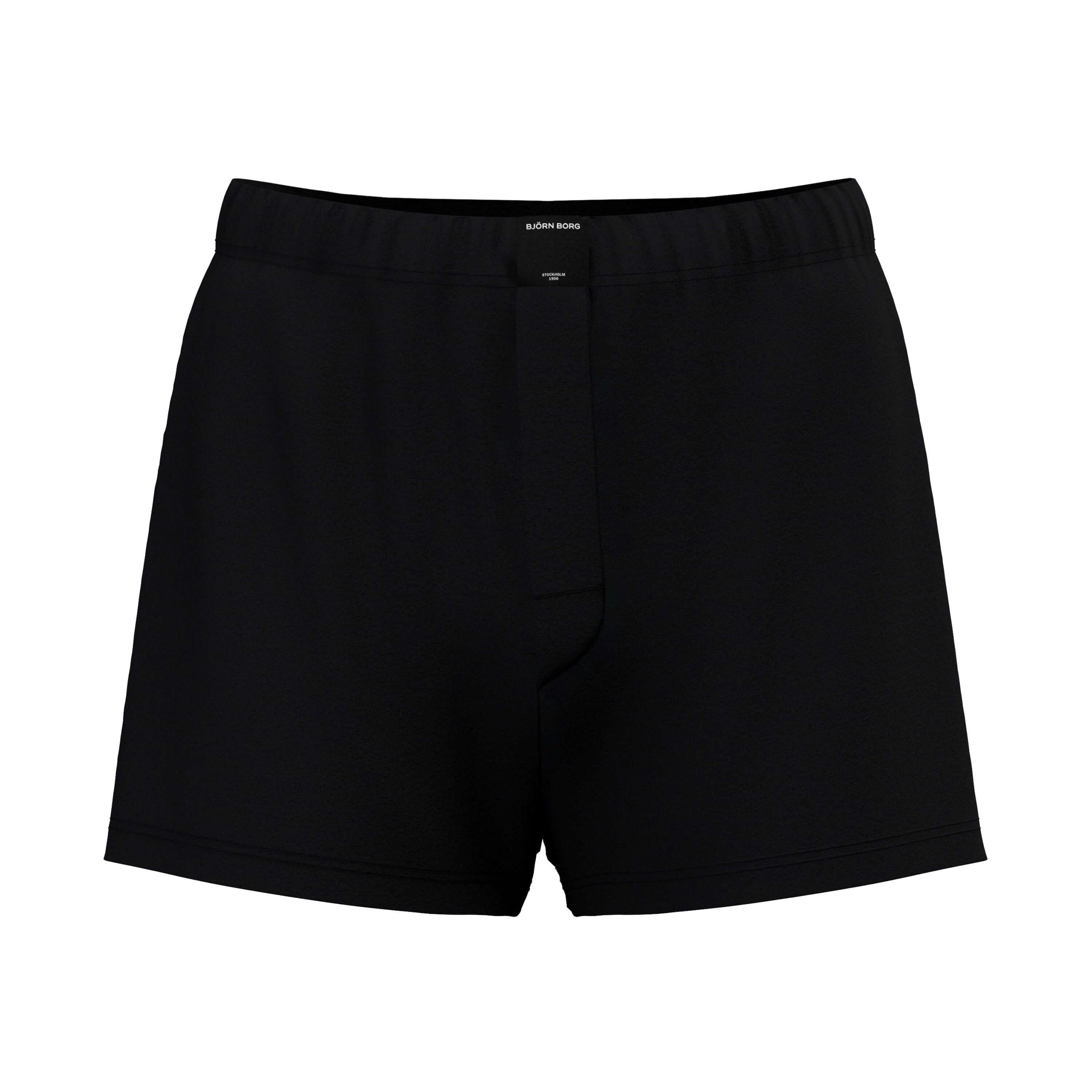 Björn Borg Cotton Stretch Jersey Boxer Shorts 3-pack - Black, Blue, Print