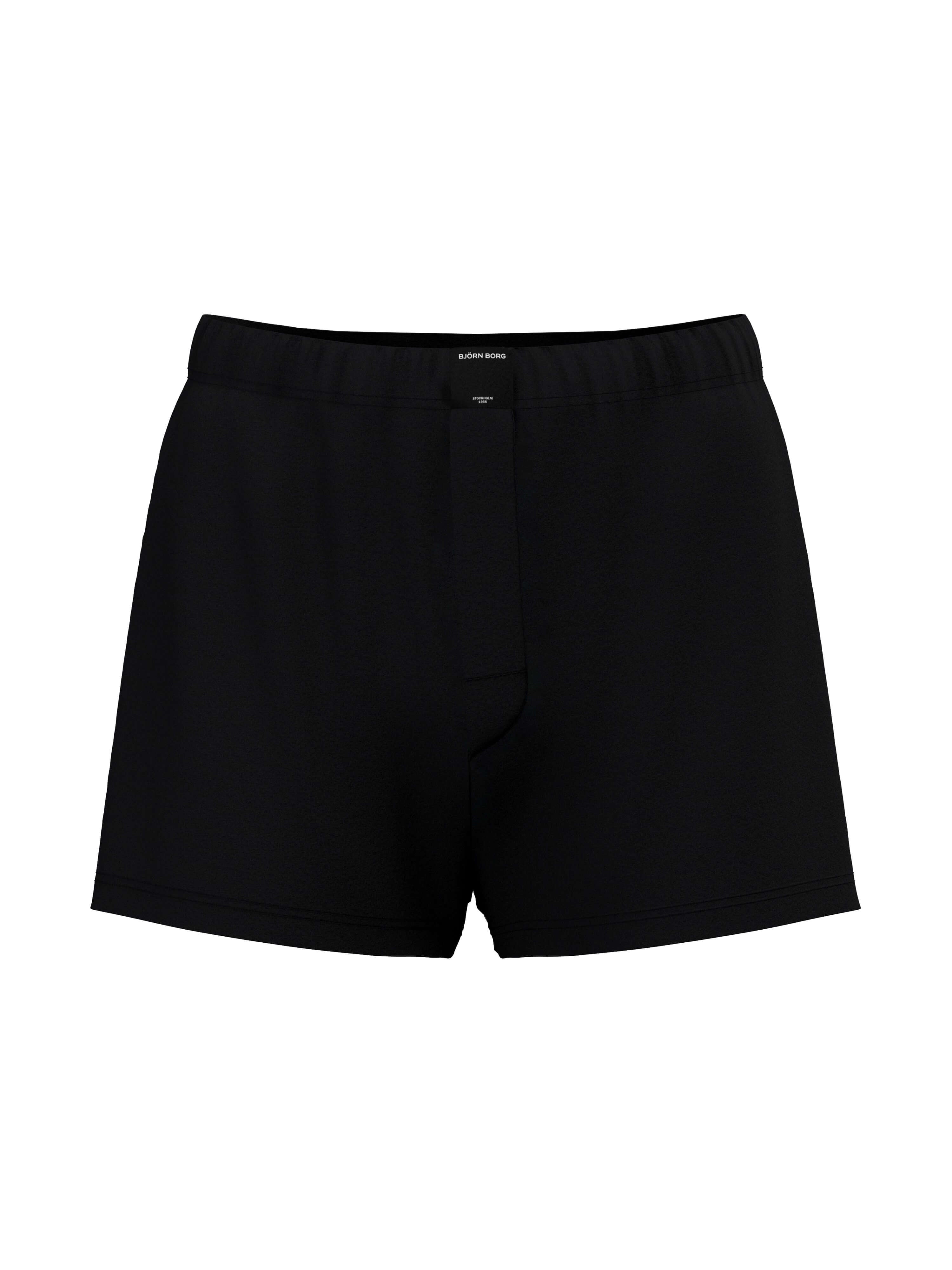 Björn Borg Cotton Stretch Jersey Boxer Shorts 3-pack - Black, Blue, Print